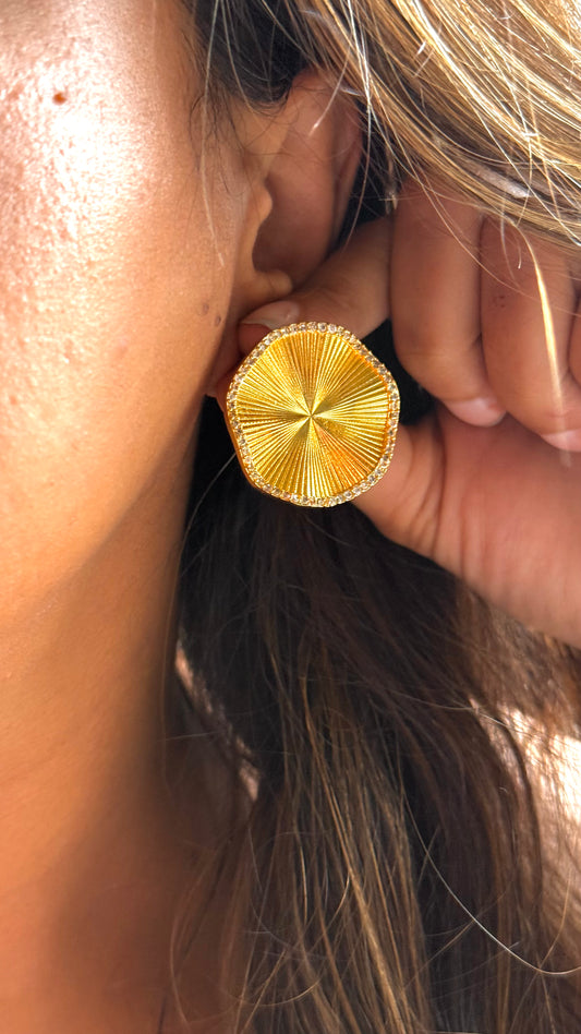 24kt Dubai Gold inspired infinity studs