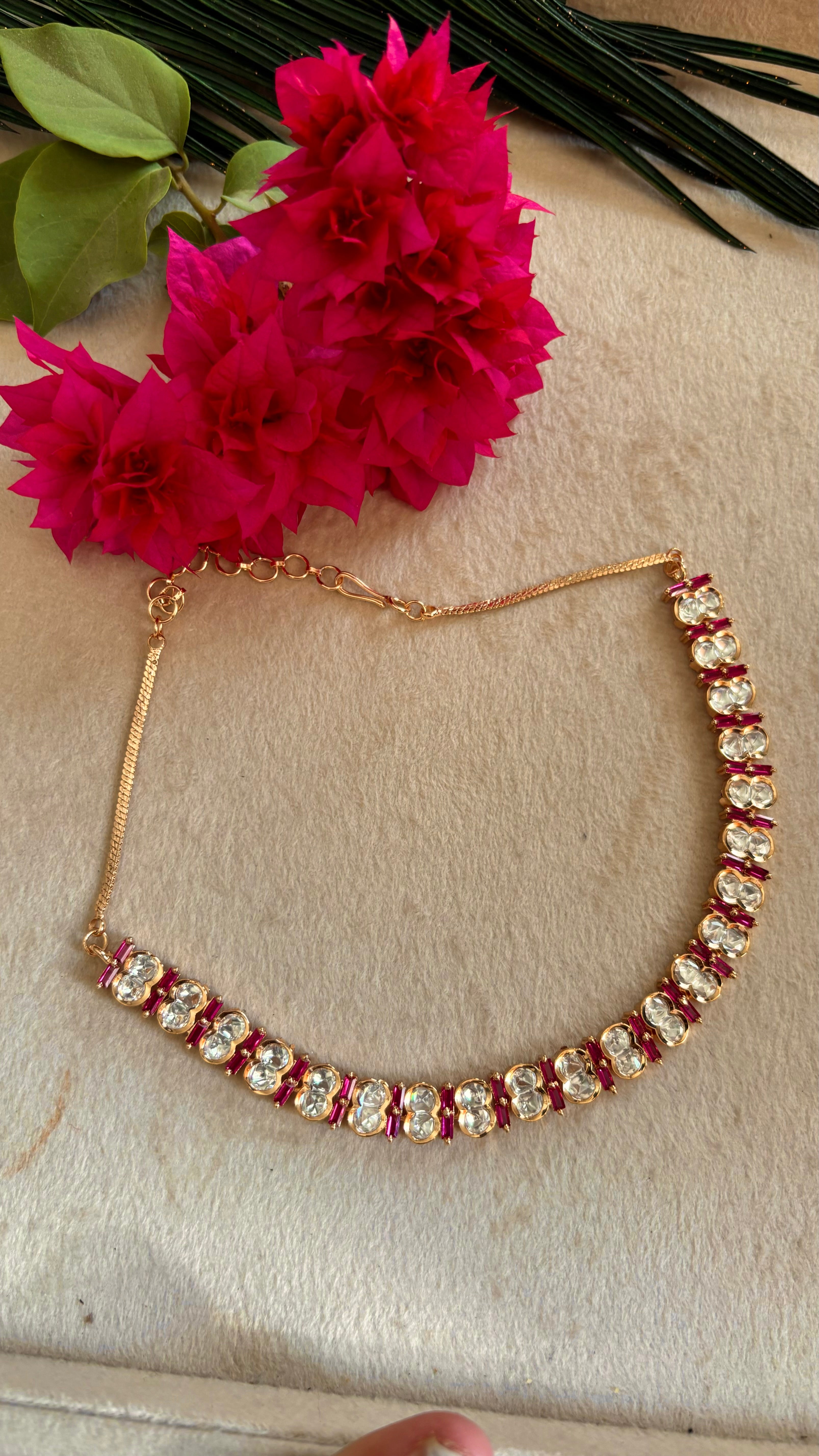 Minimalist ruby necklace