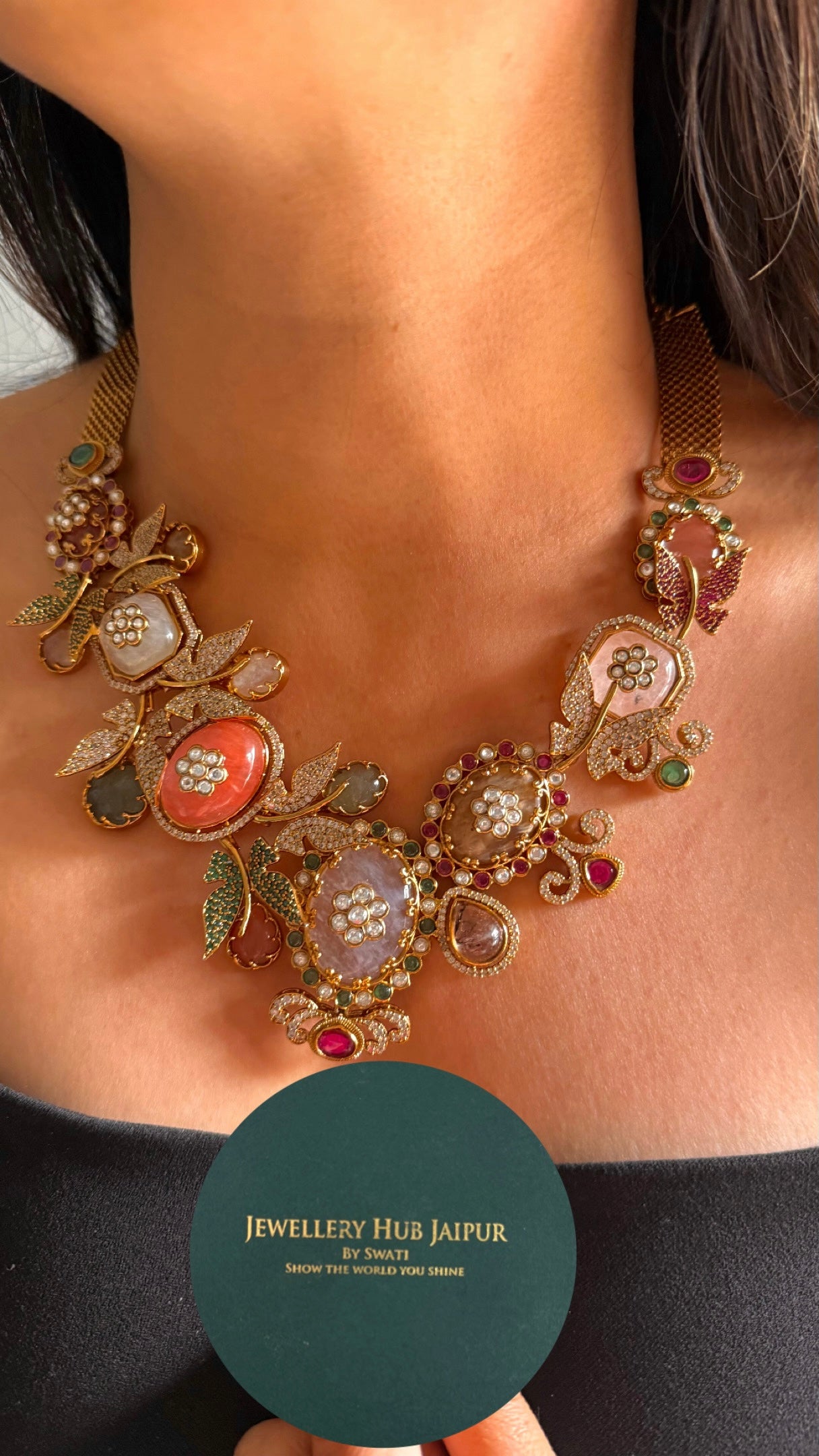 Sabyasachi inspired Ap necklace with inlay work