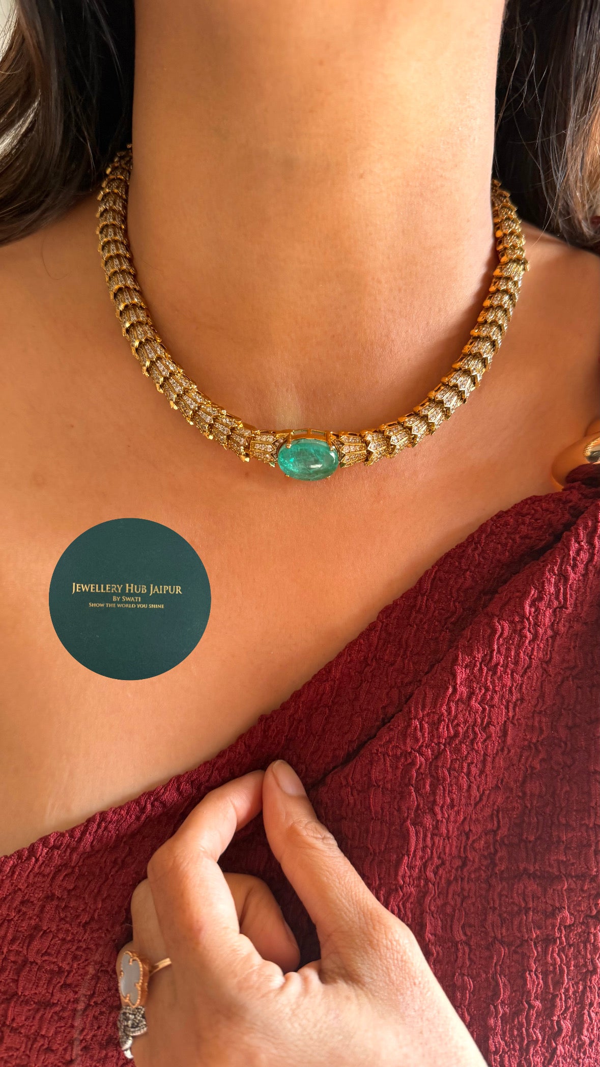 Mint cartier inspired necklace set