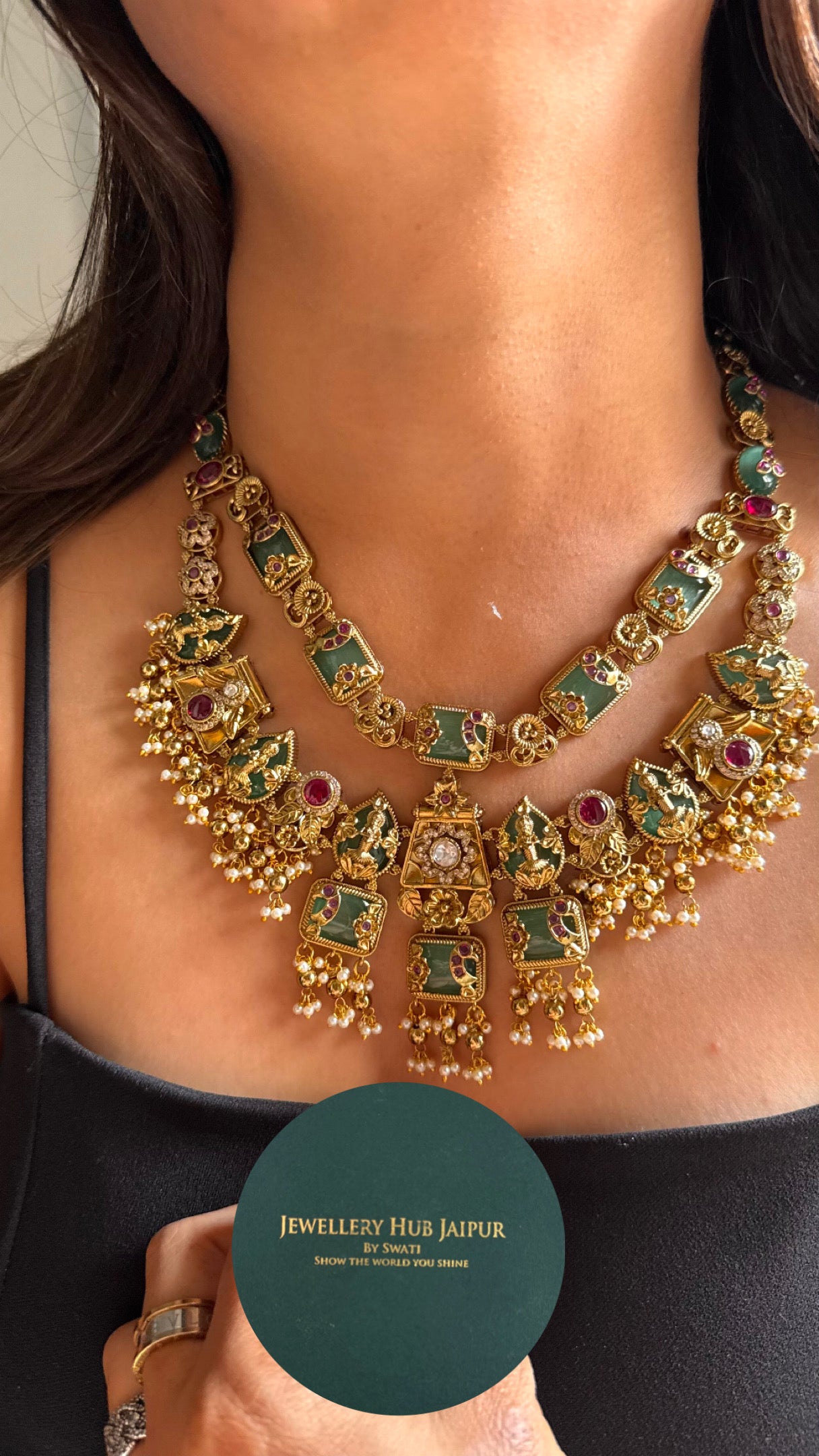 Goddess Laxmi temple necklace