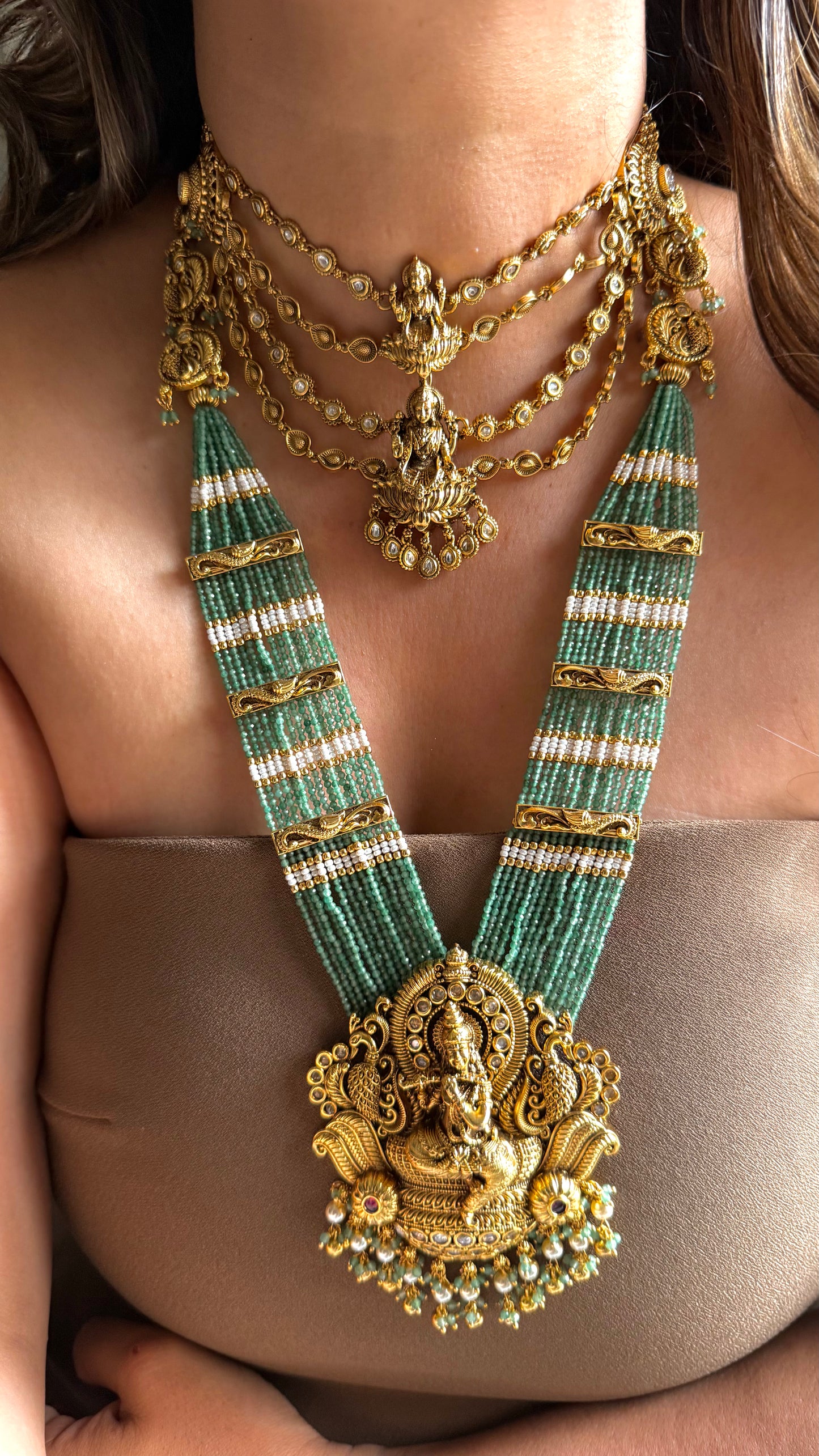 Lord Krishna & Goddess Lakshmi inspired Temple combo