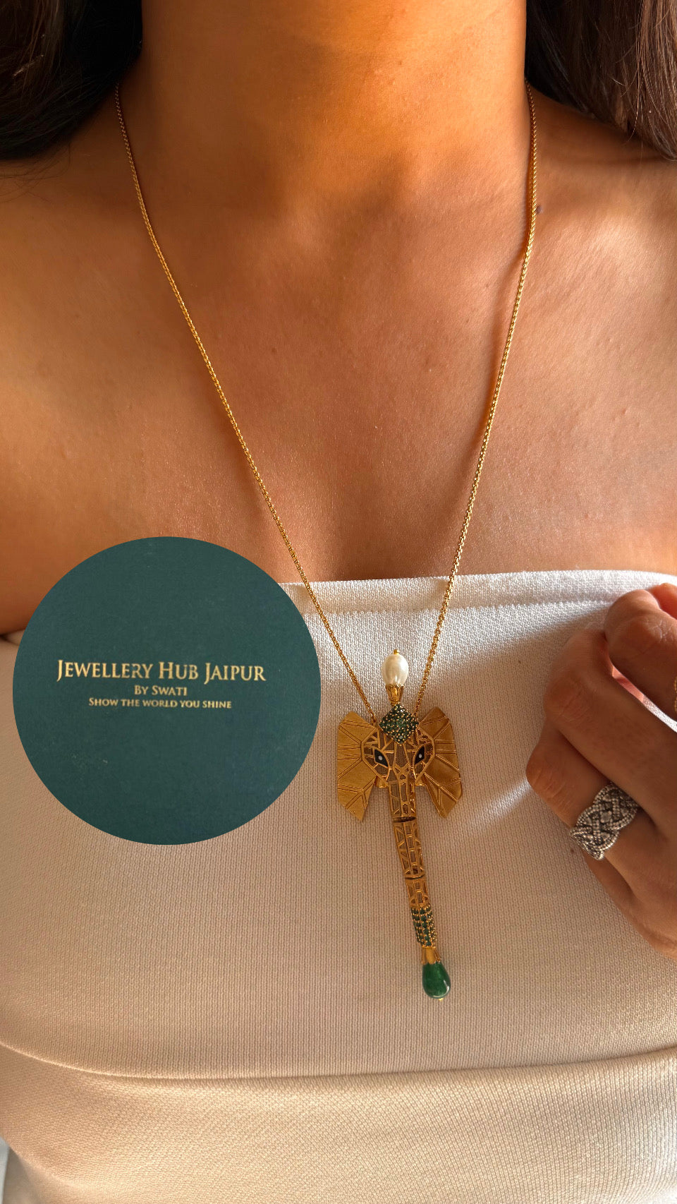 Lord Ganesha inspired pendant set