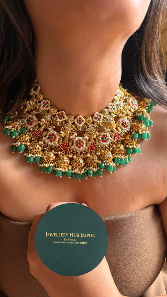 Heritage floral rajwada handmade Necklace