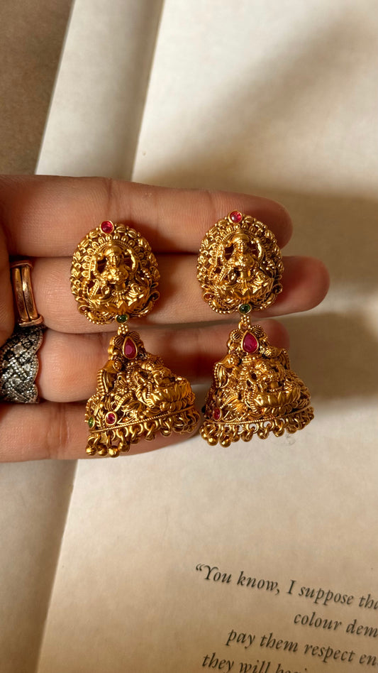 Goddess laxmi rani pink jhumke