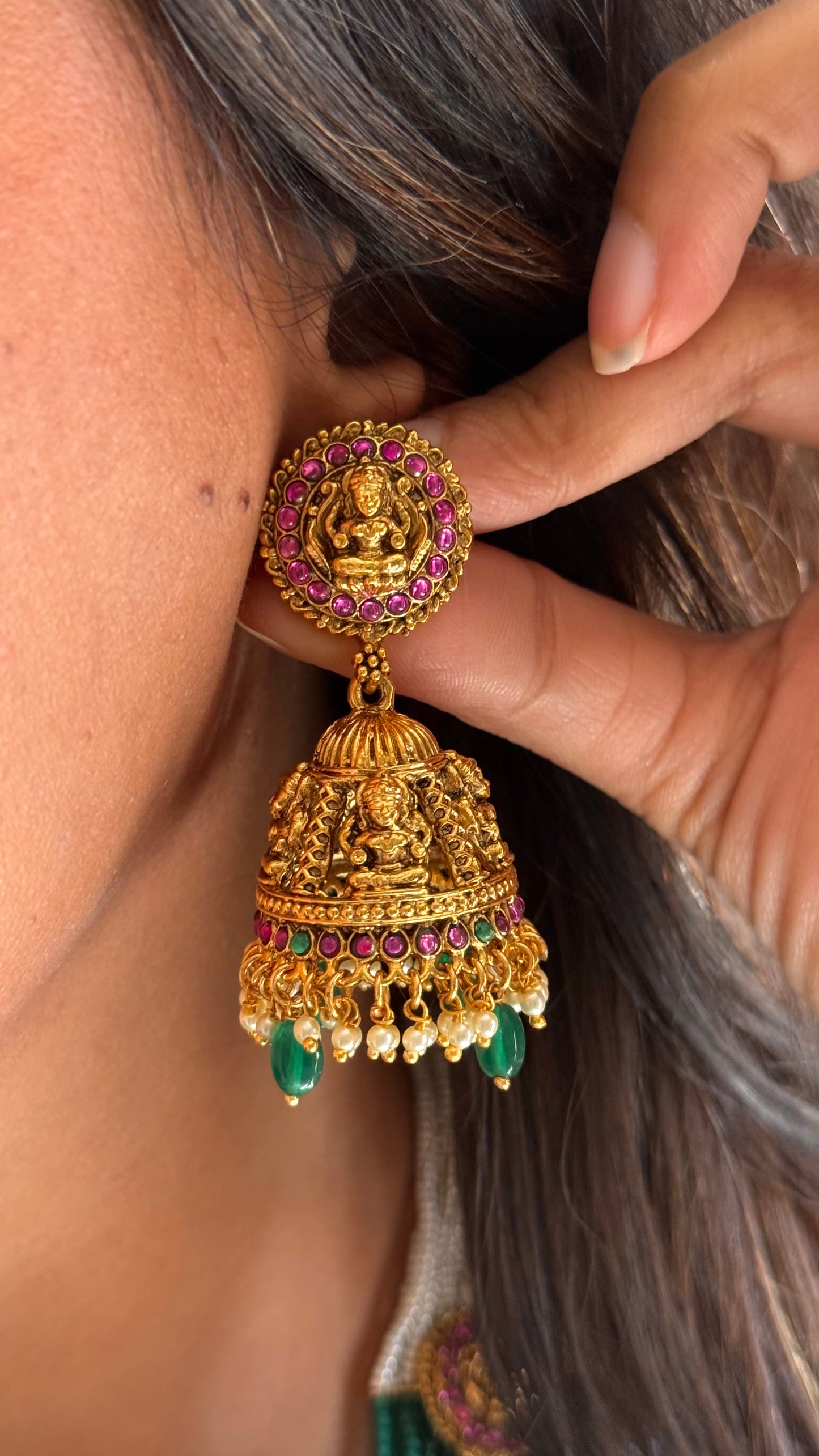 Goddess Laxmi Rani Haar with jhumki