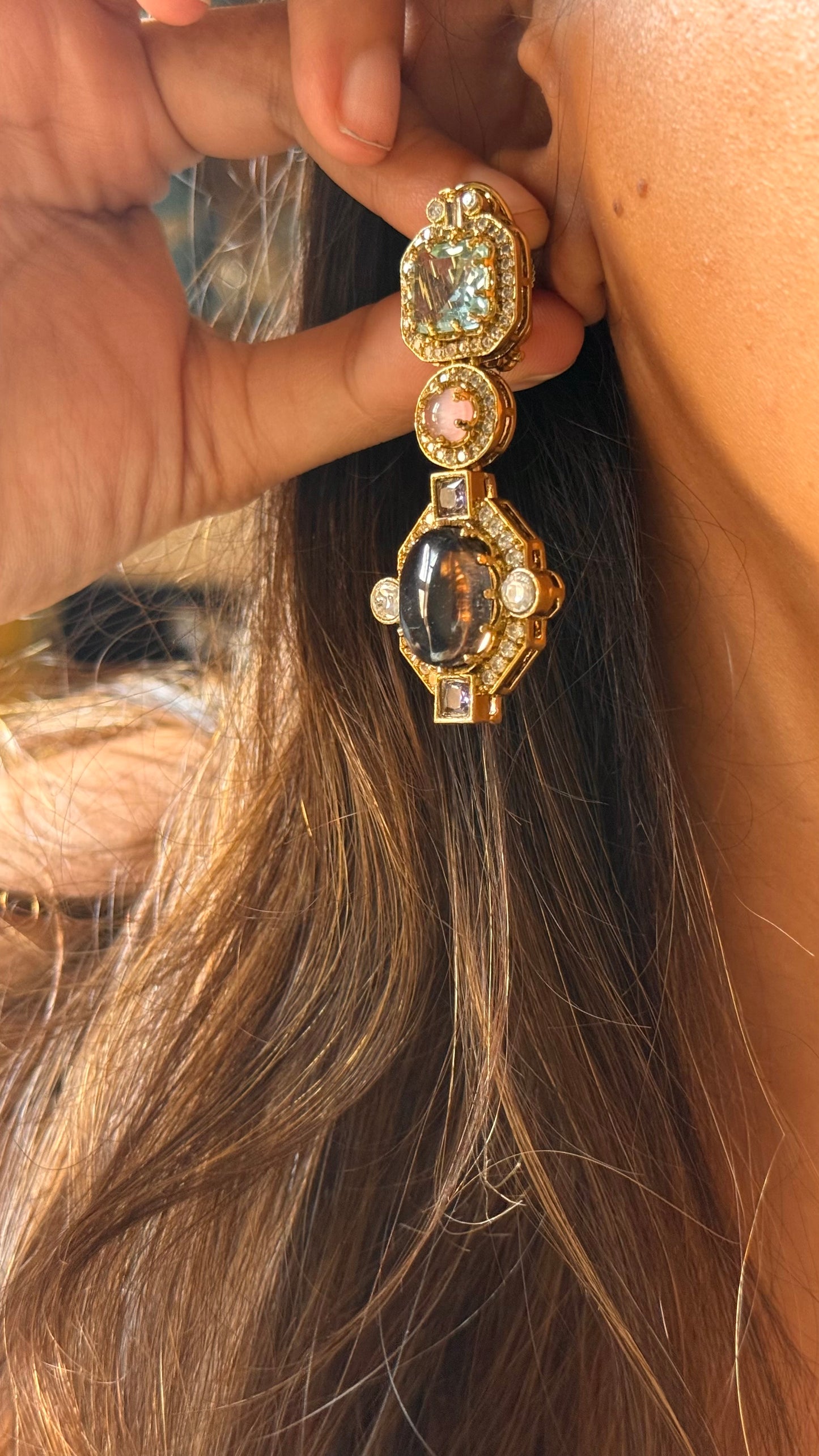 Sabhyasachi inspired
 doublet designer cocktail danglers