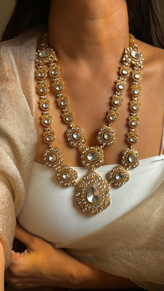 Polki Moissanite rani haar