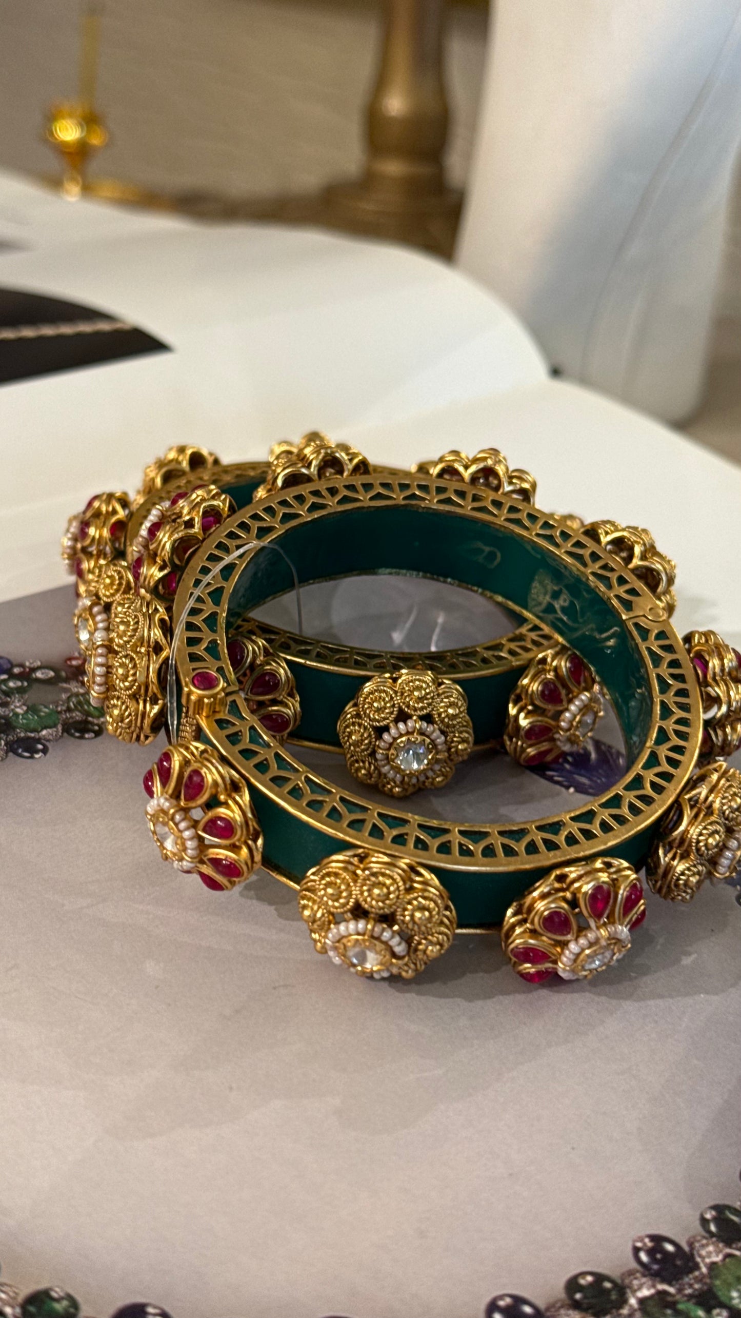 Emerald & Ruby Royal Heritage bangles