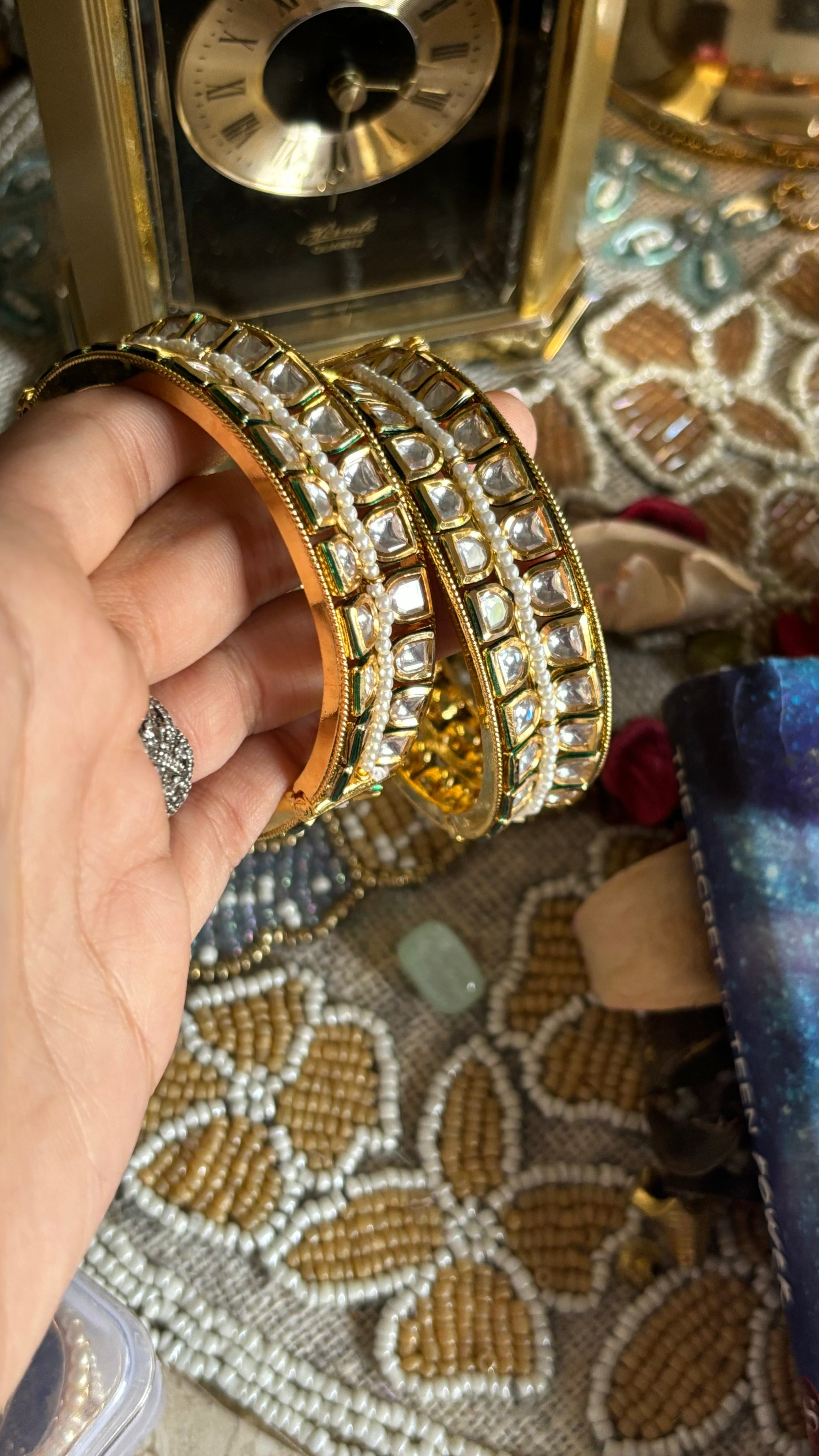 Ac kundan meenakari bangles