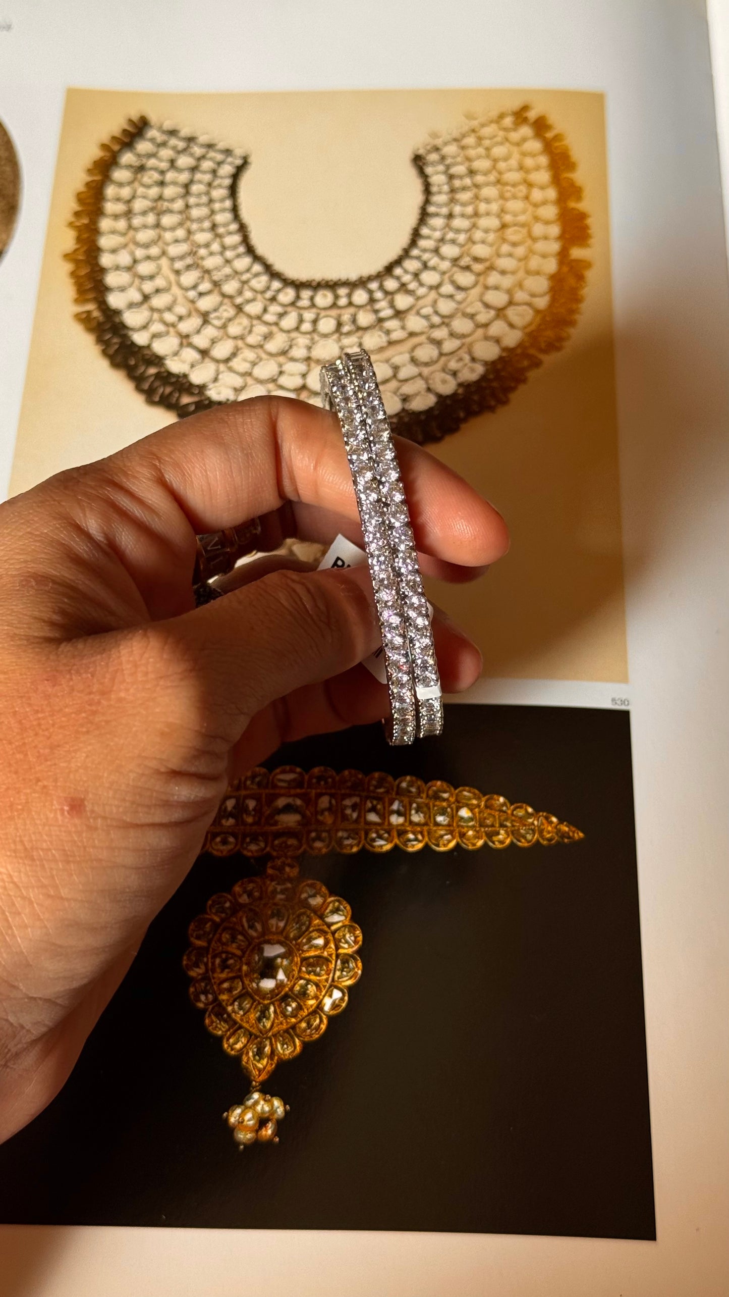 Single line diamond bangles