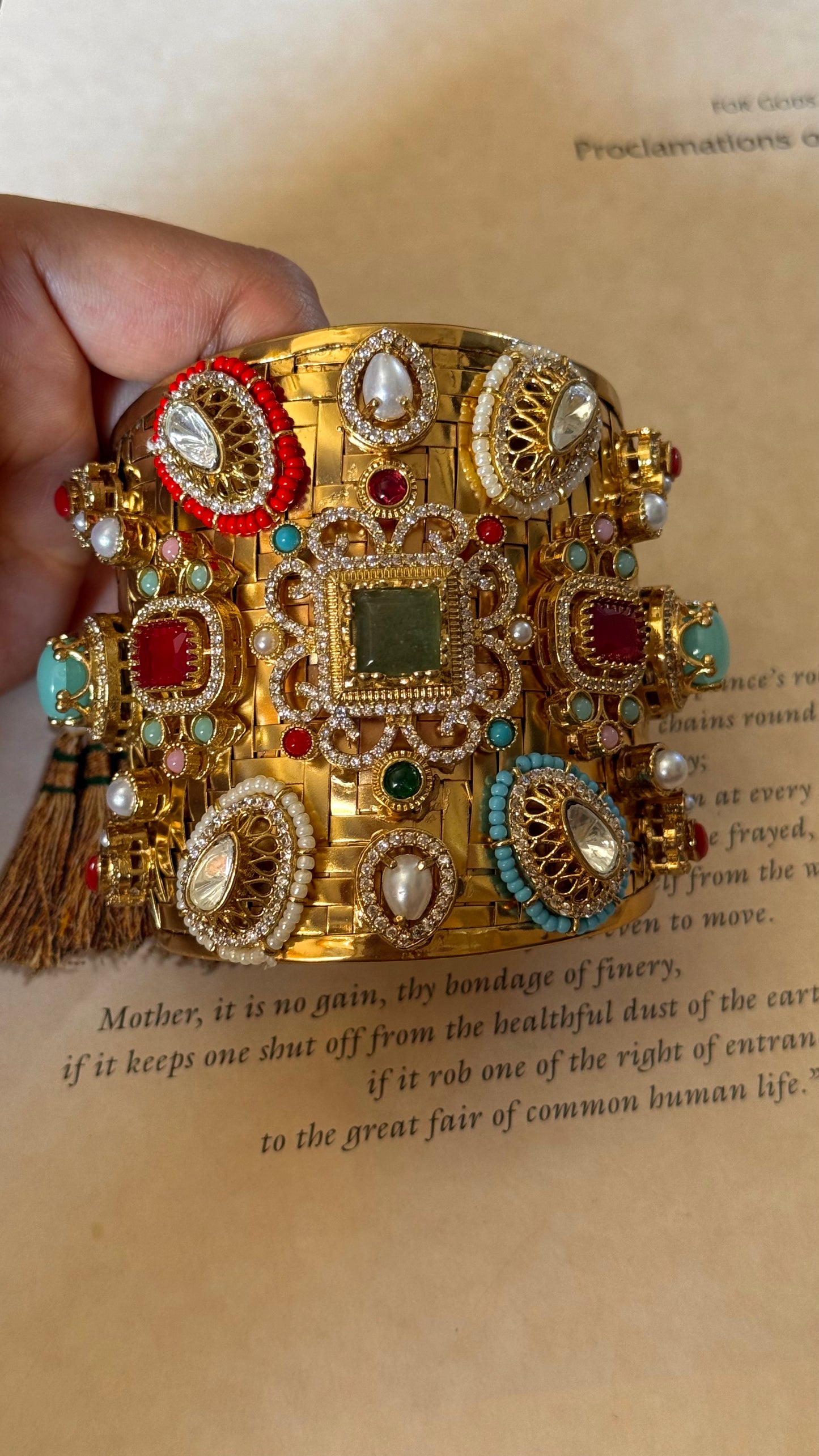 Sabyasachi inspired mint antique Bracelet