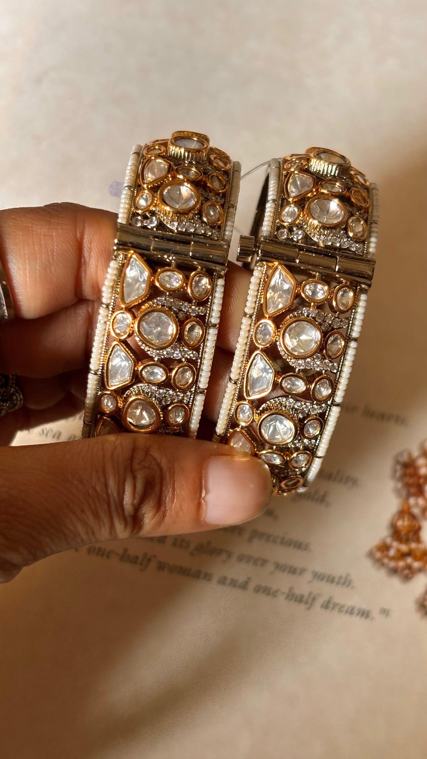 Real moissanite openable bangles
