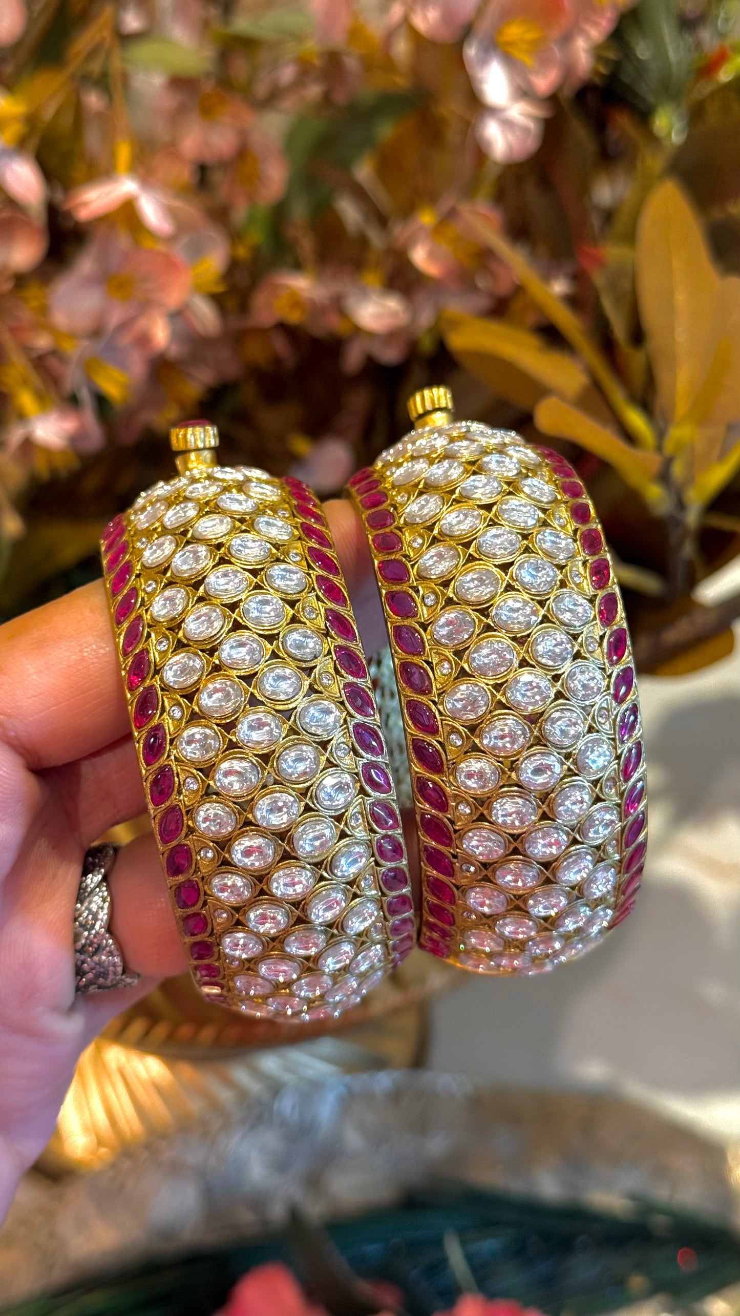 Ruby & Polki Heritage Bangles