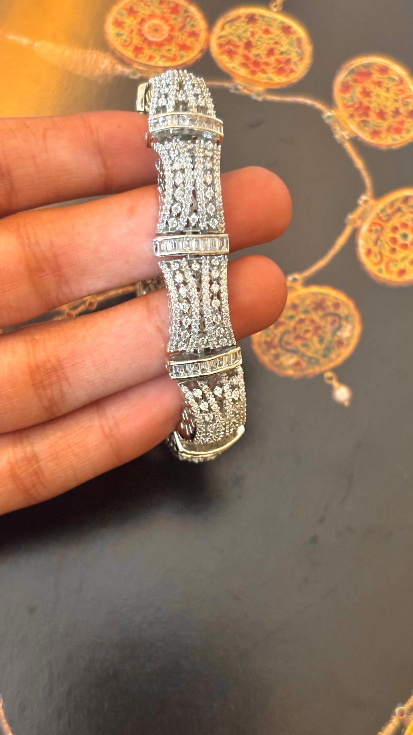 Cz diamond adjustable bracelet