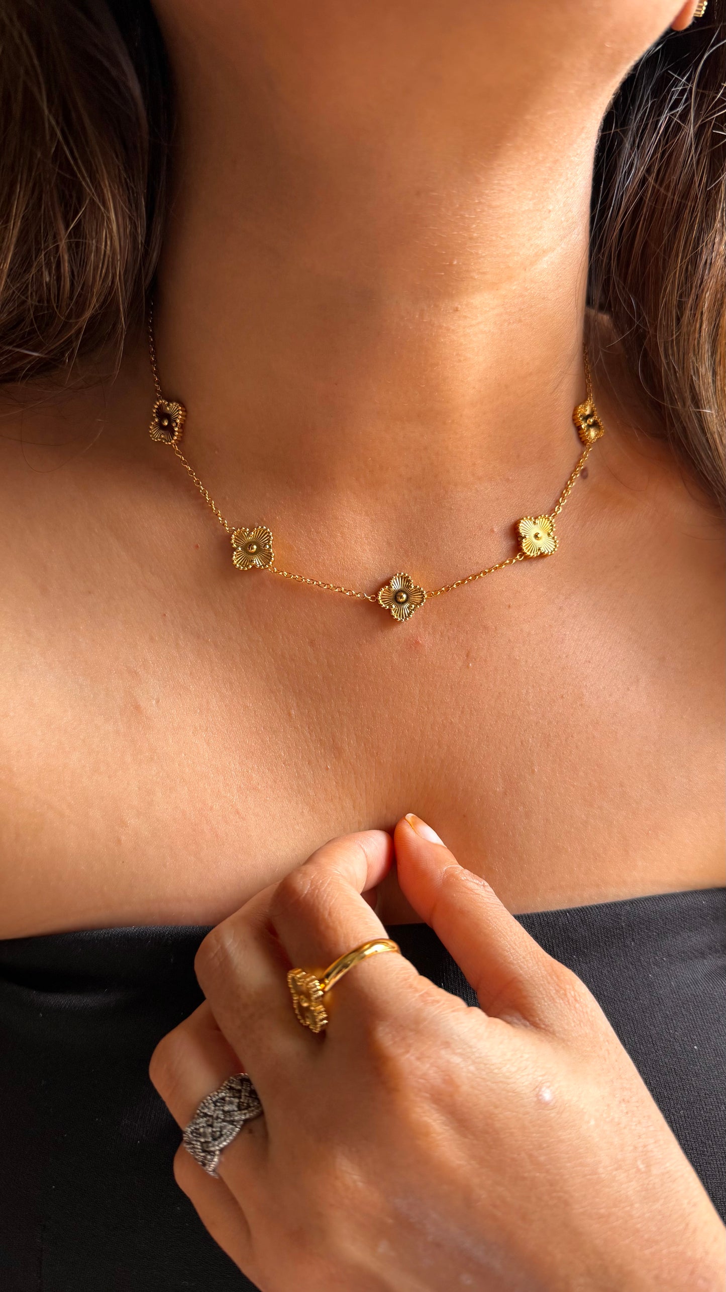 Vancleef Gold combo-Ring, Necklace, Bracelet and Earrings