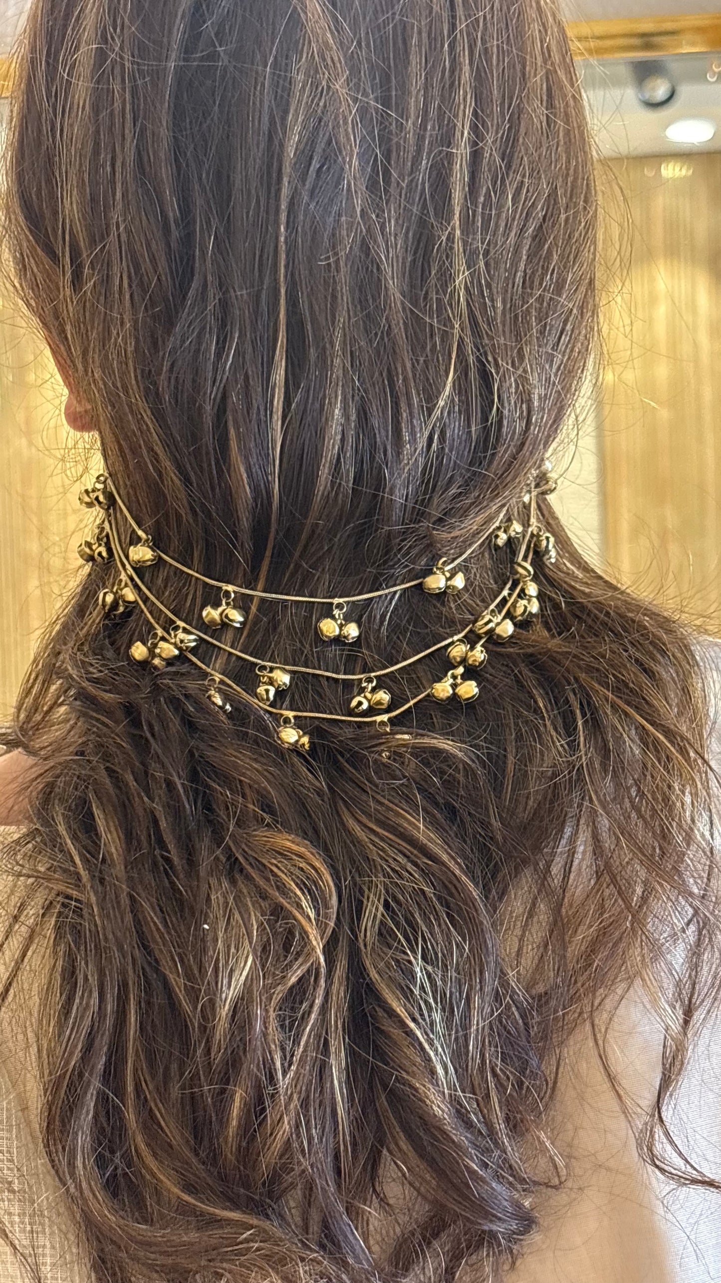 Ear to ear victorian ghungroo hair accessorie