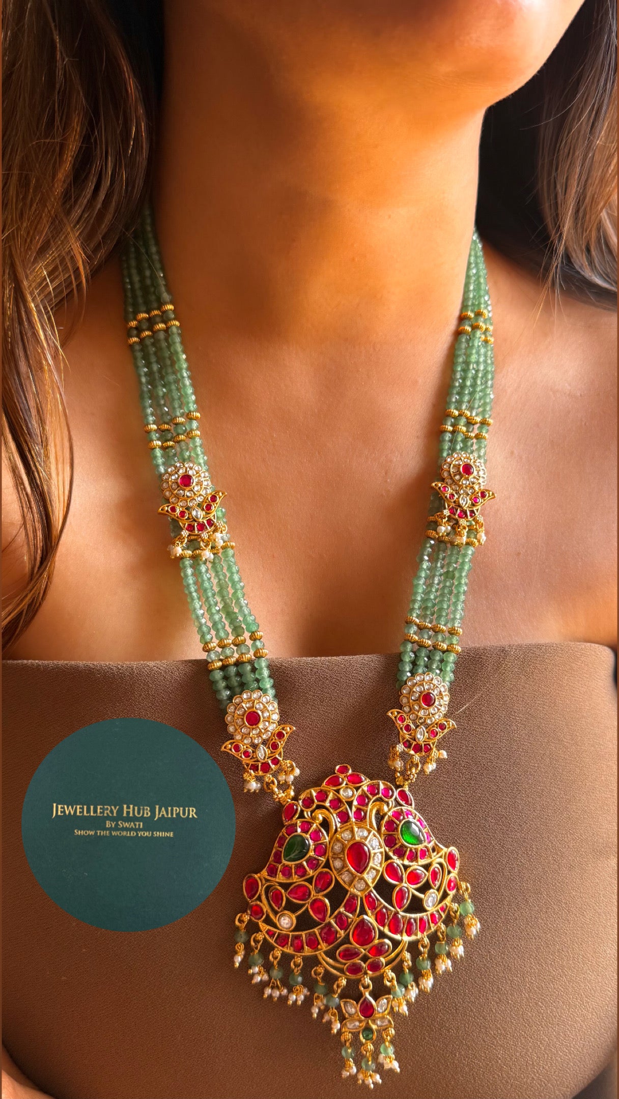 Heritage rani haar real kemp polki