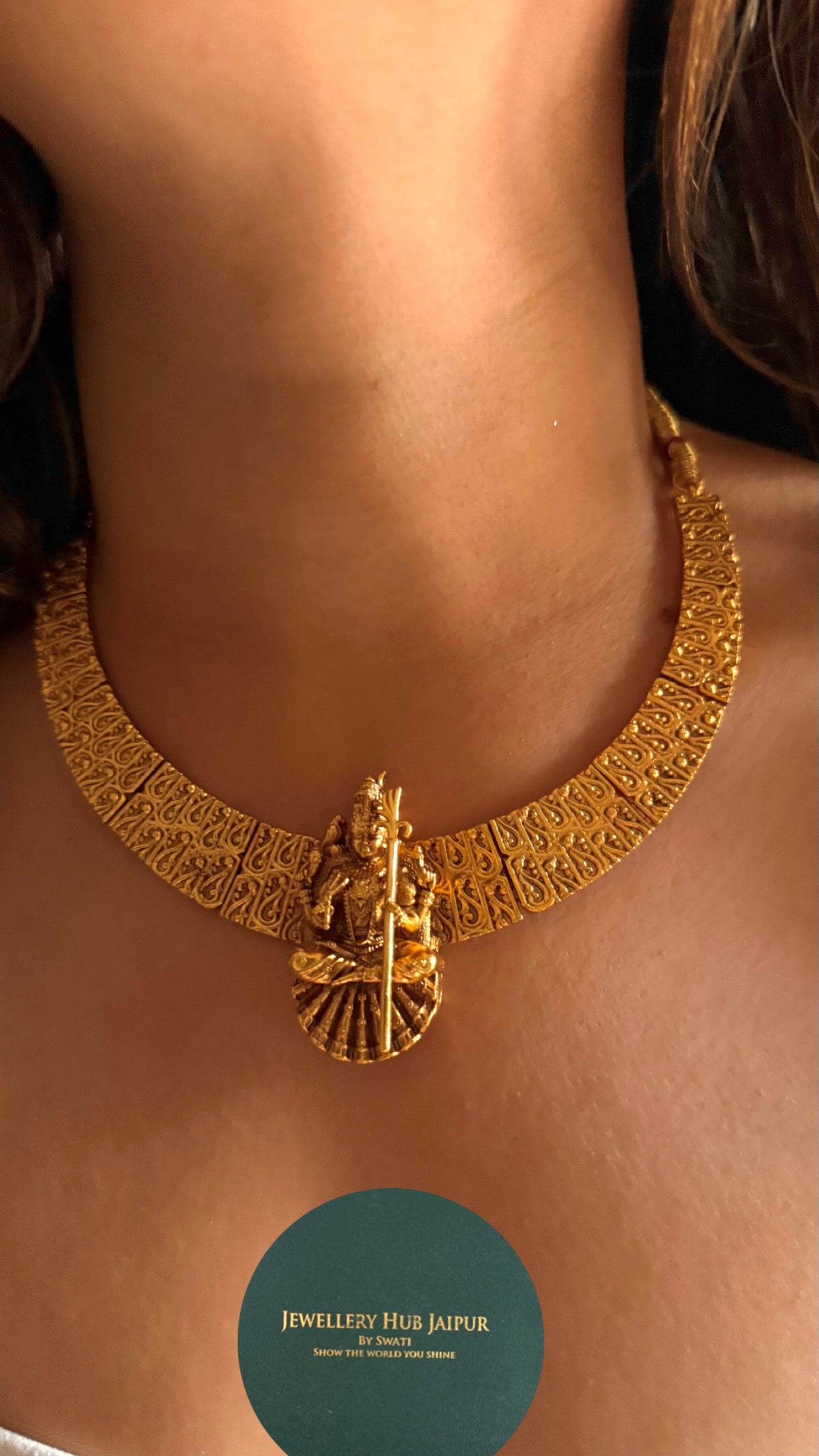 Lord rama nakashi gold statement Necklace