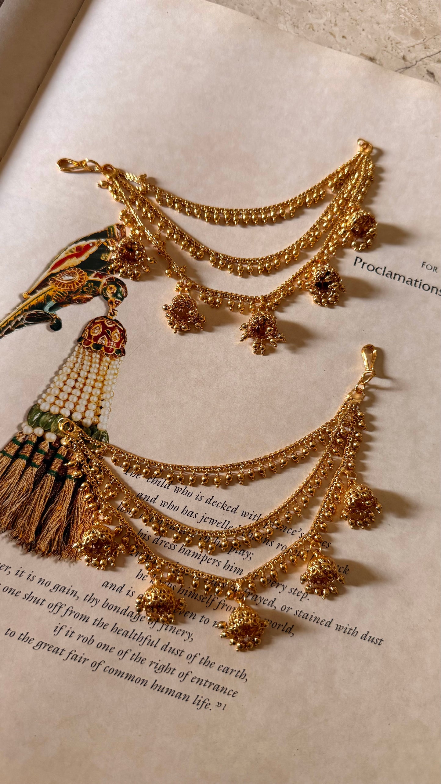 3 layer Jhumki detailing kaanchain