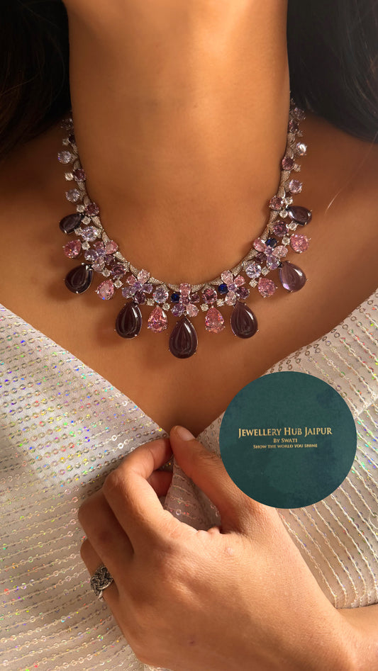 Amethyst Rose & Topaz Bvlgari  inspured set