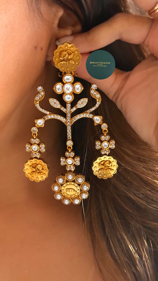 Sabyasachi inspired moissanite danglers
