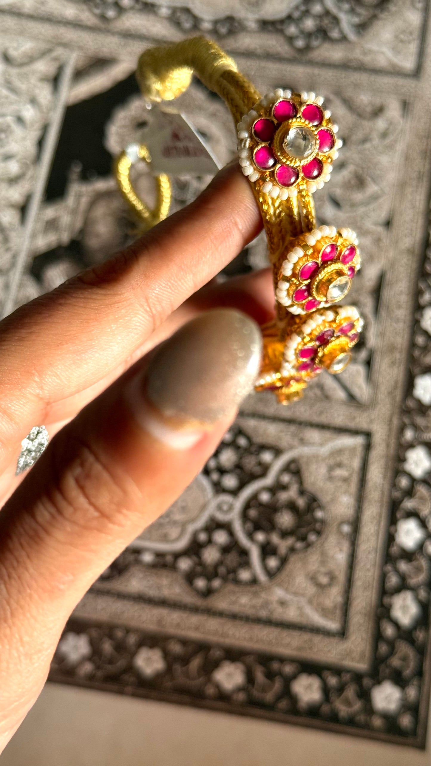 Rani pink floral Rajwada bracelet