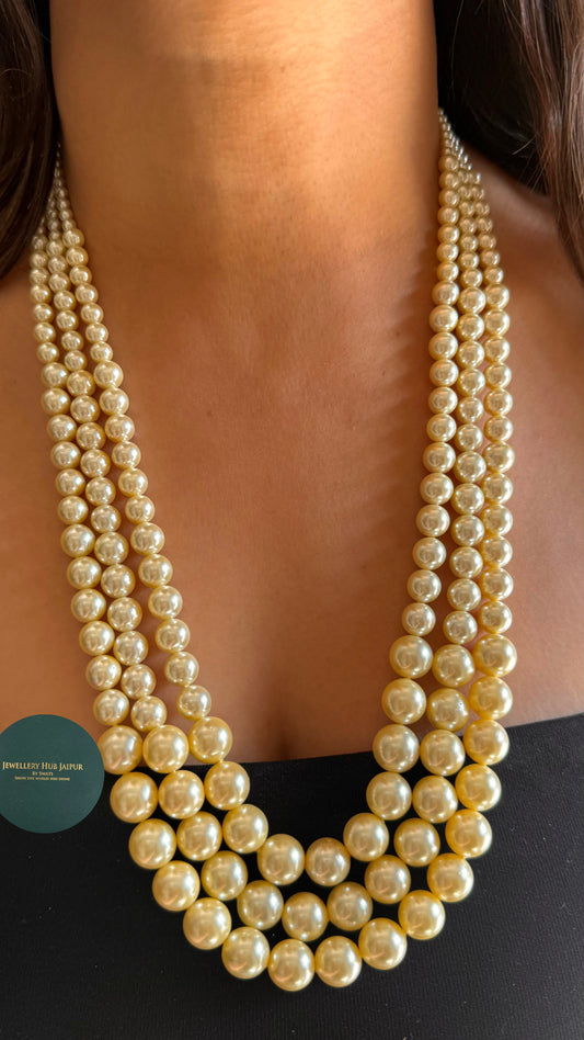 Triple line pearl string (12 size pearl)