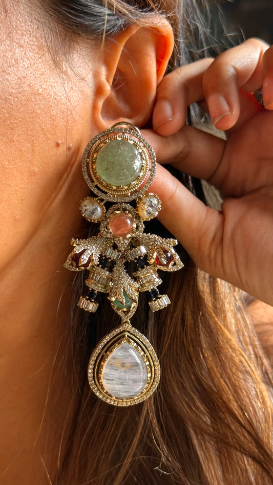 Sabhyasachi inspired
 doublet designer cocktail danglers