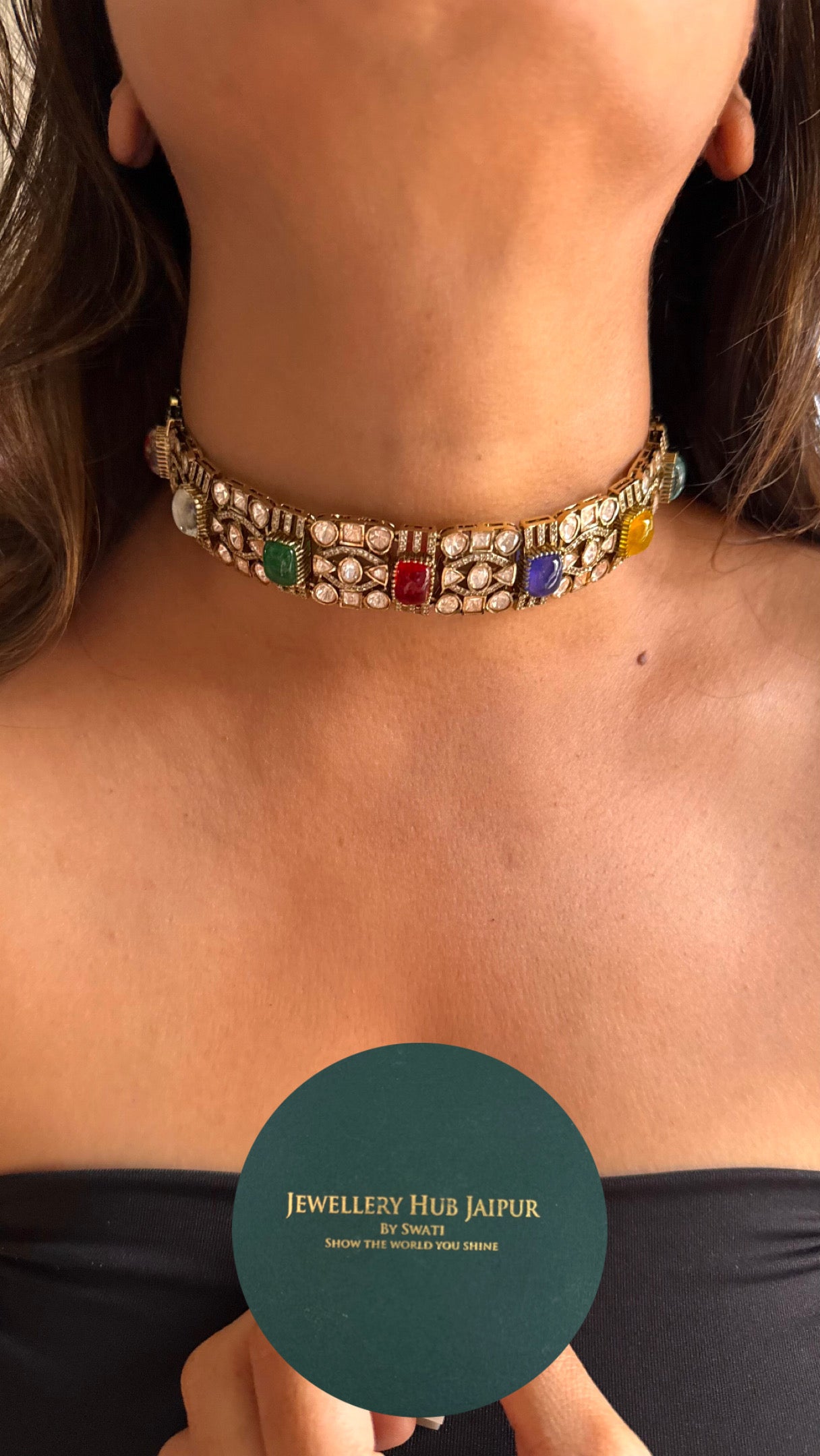 Sabyasachi multicoloured statement choker