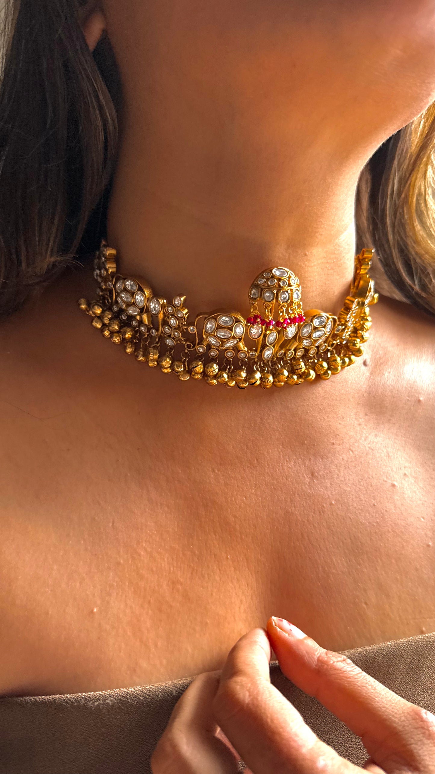 Ruby gajanand doli polki choker