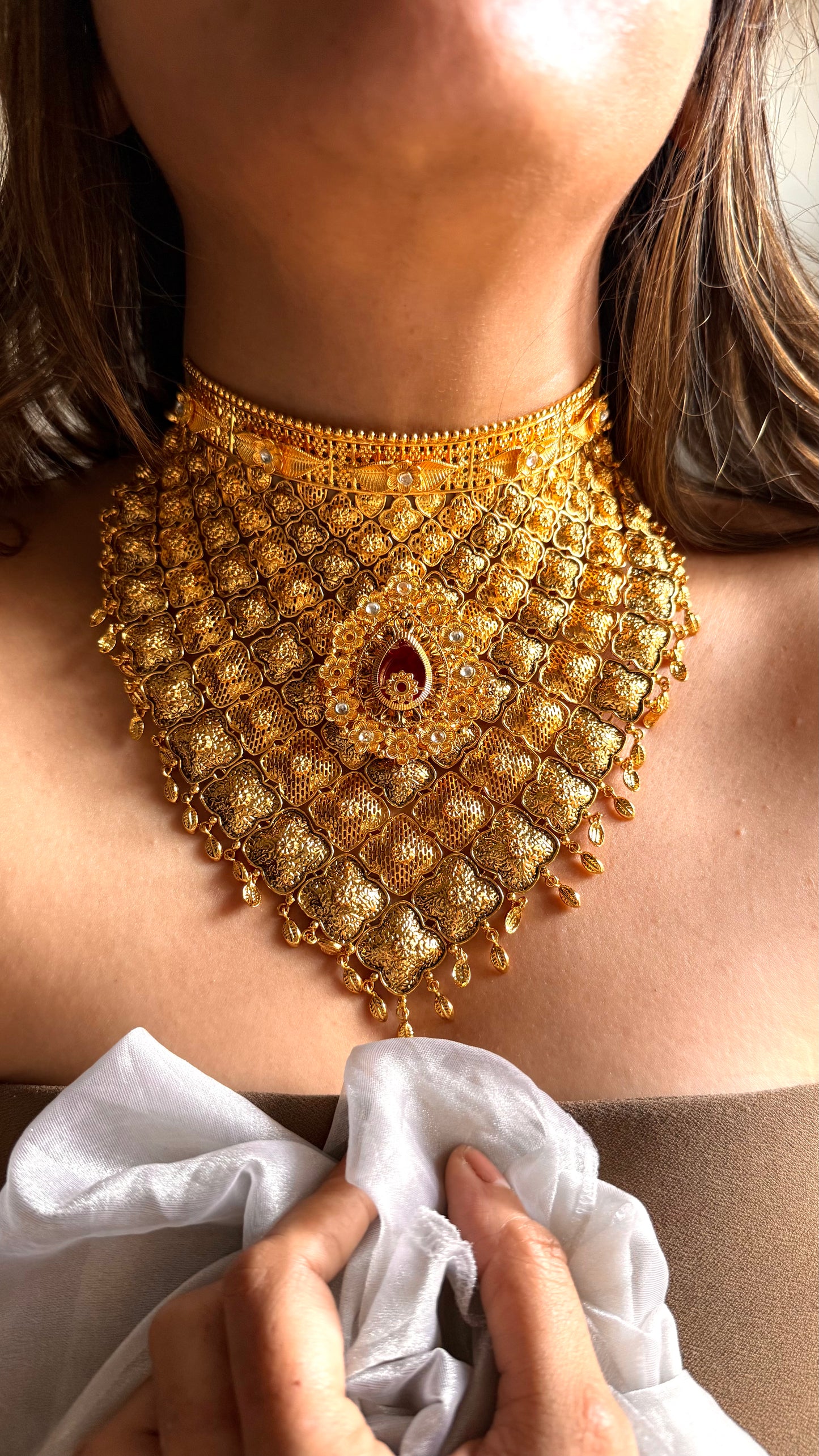 Dubai Gold inspired Heritage Designer Necklace