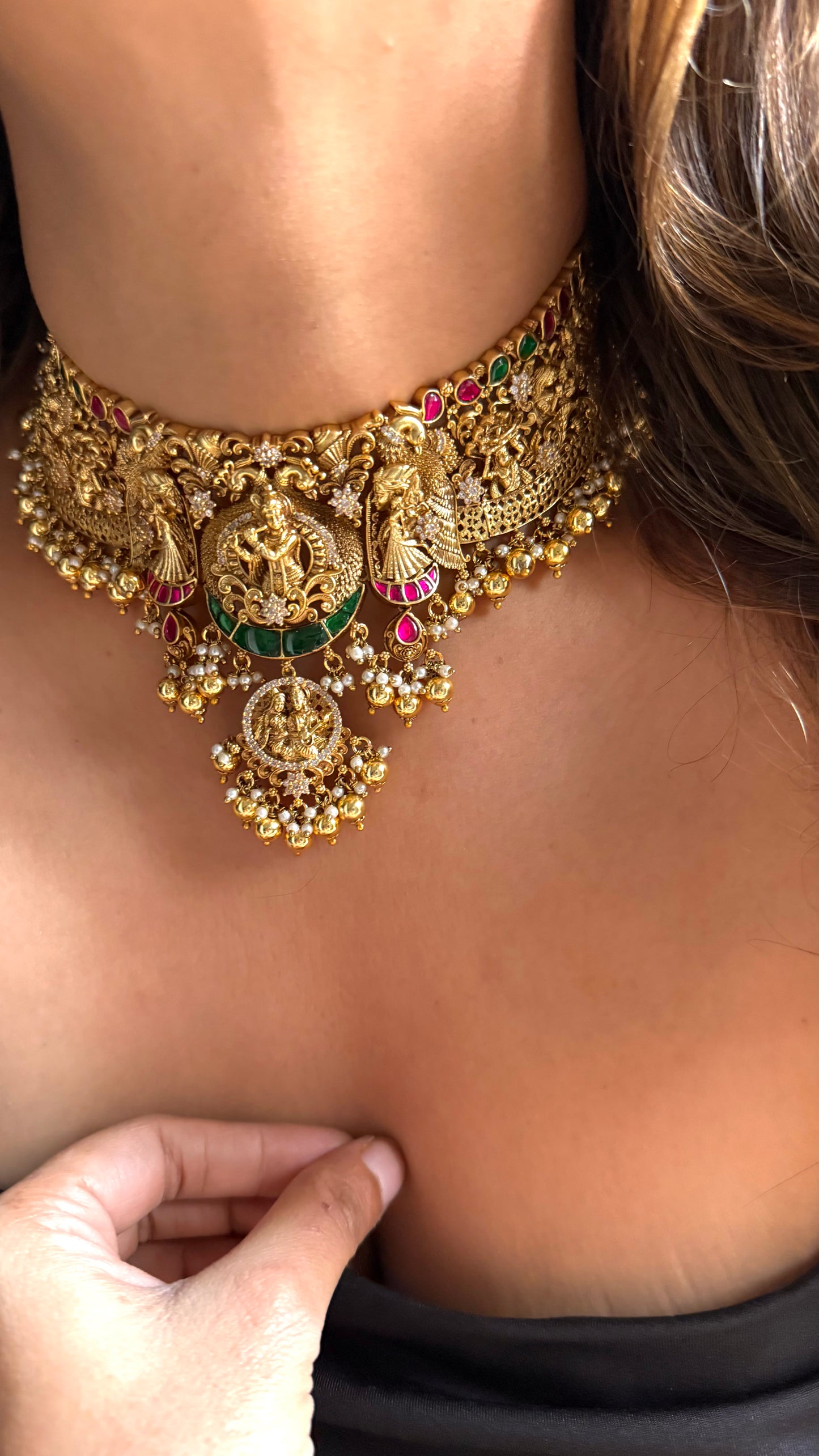 Lord Krishna bansuri swaroop choker