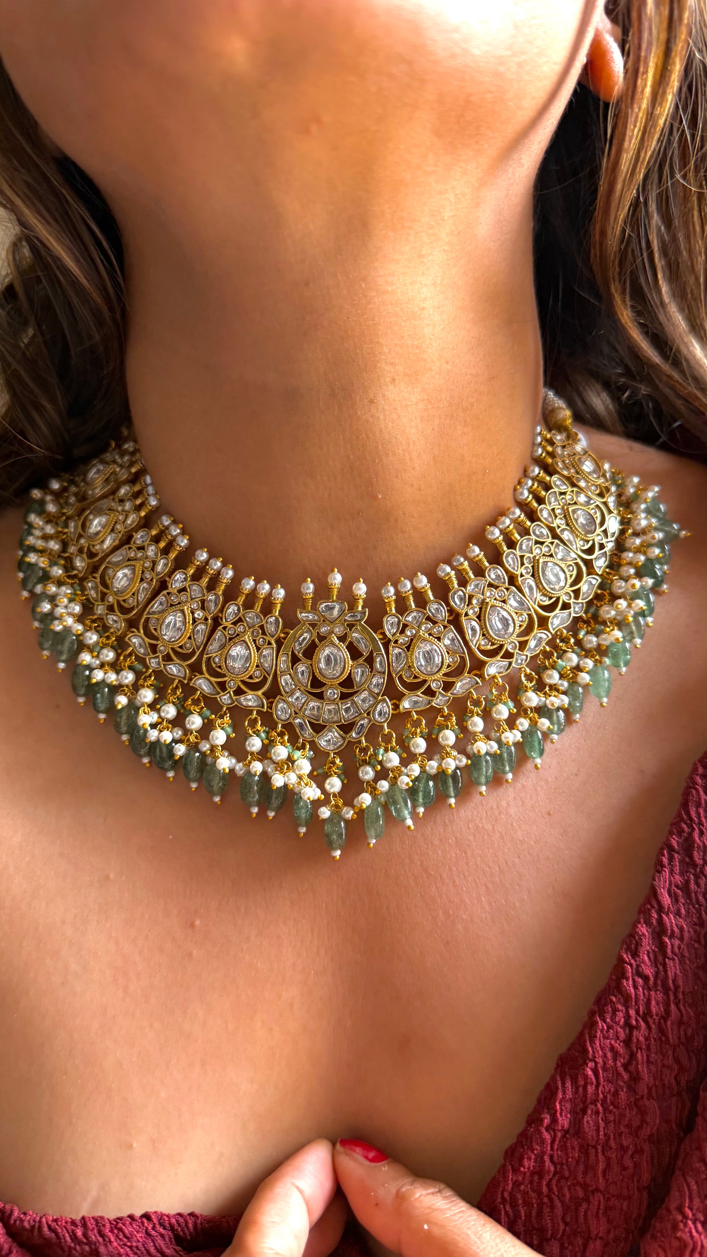 Heritage Design Pachi Kundan necklace