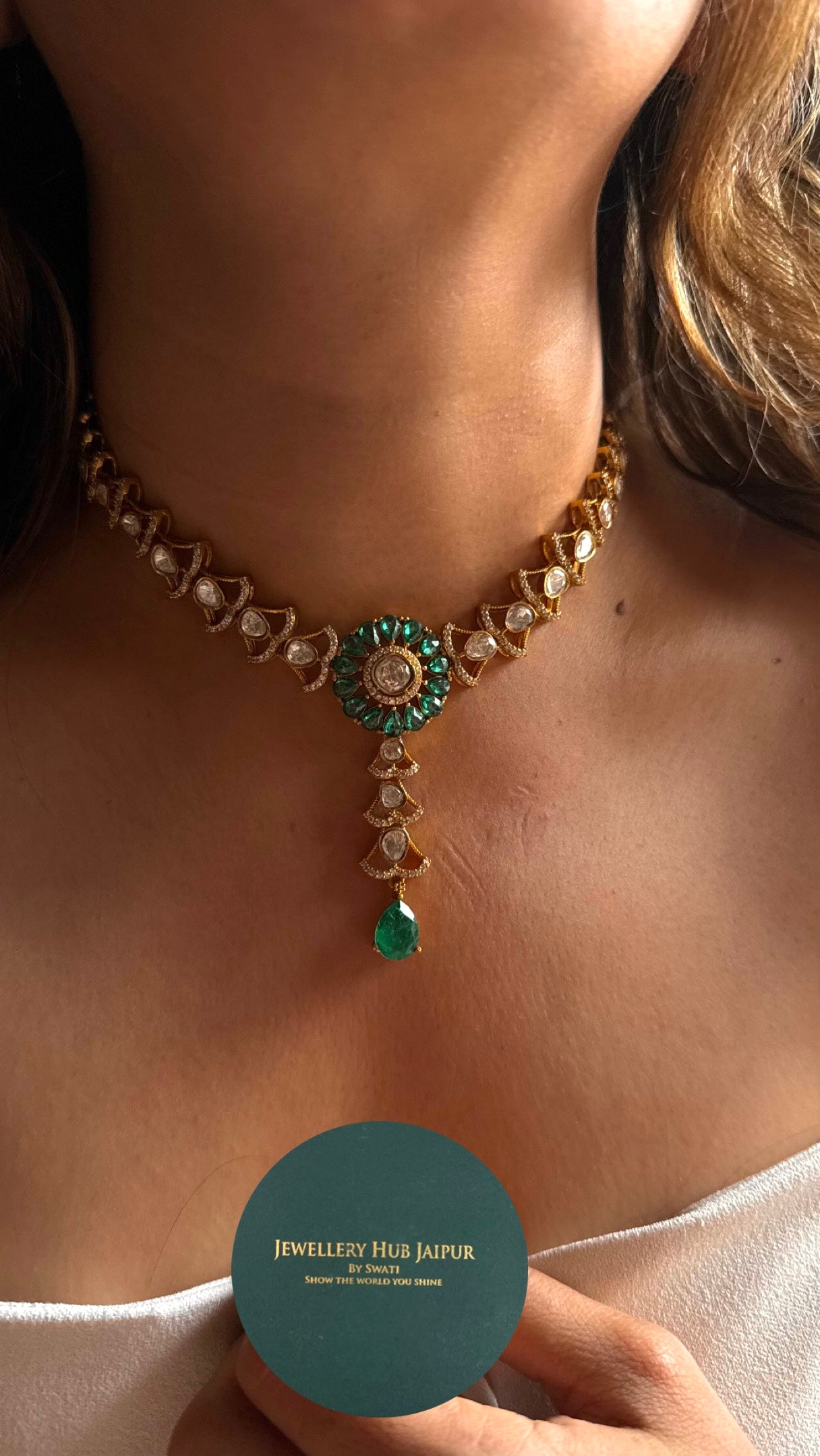 Turquoise floral coctail Necklace