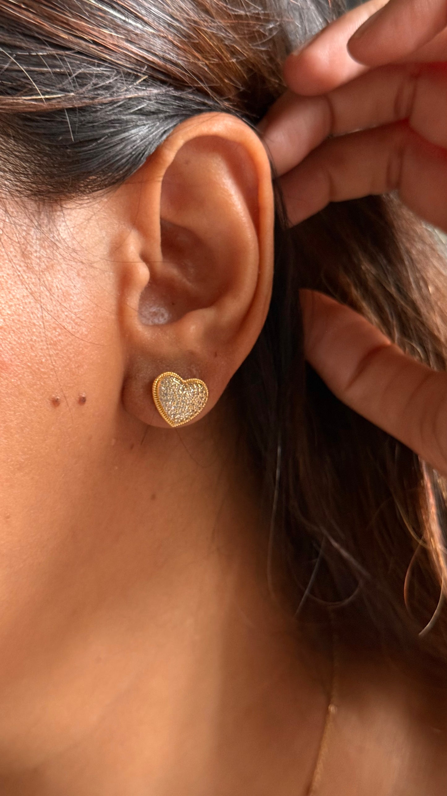 Heartshape cluster diamond pendant set