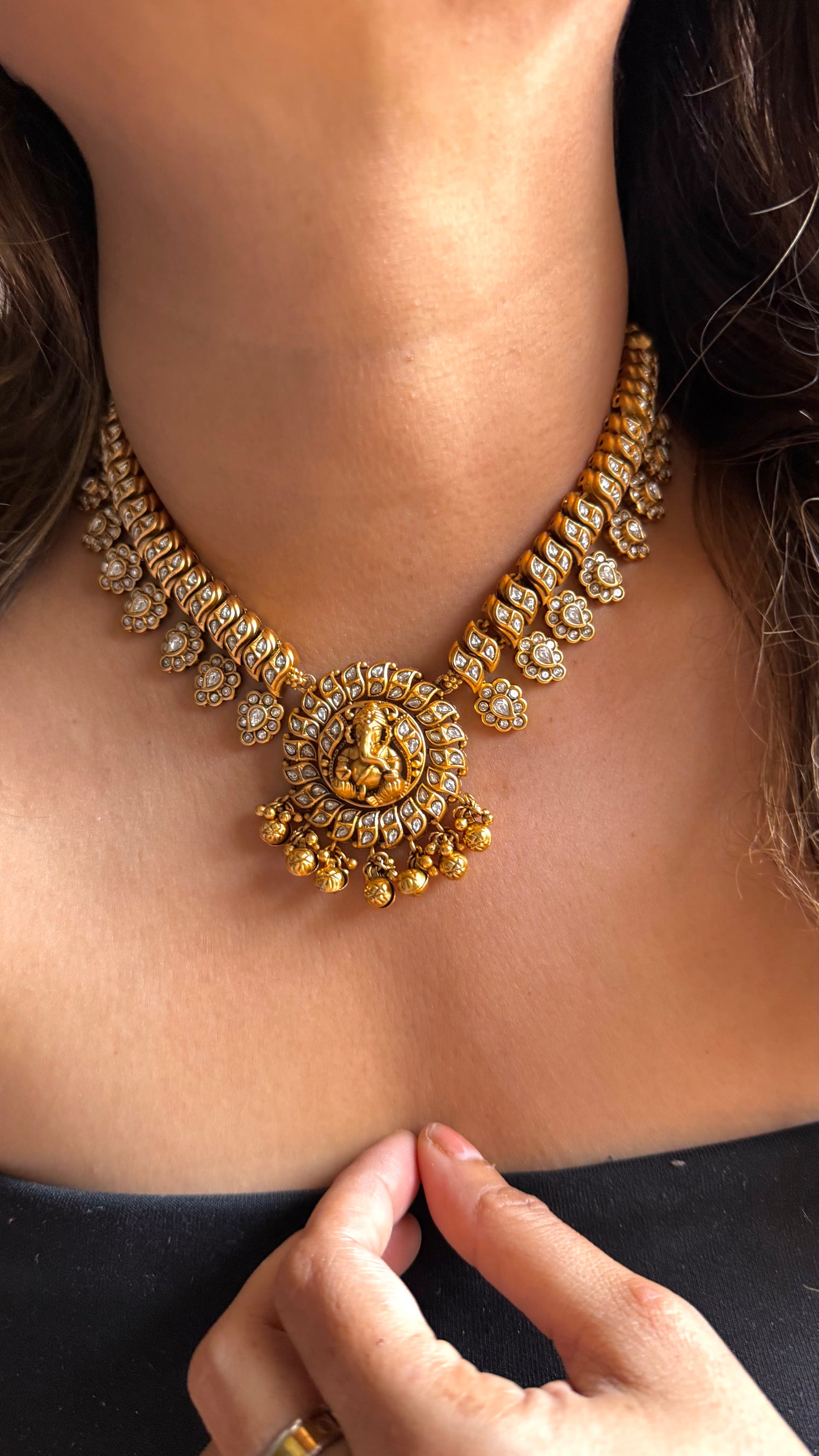 Lord Ganesha inspired suthala necklace