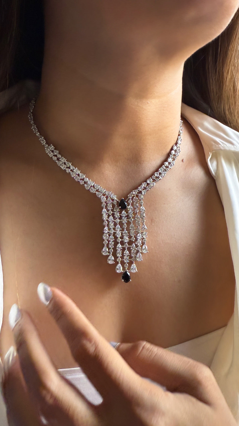 Black diamond necklace