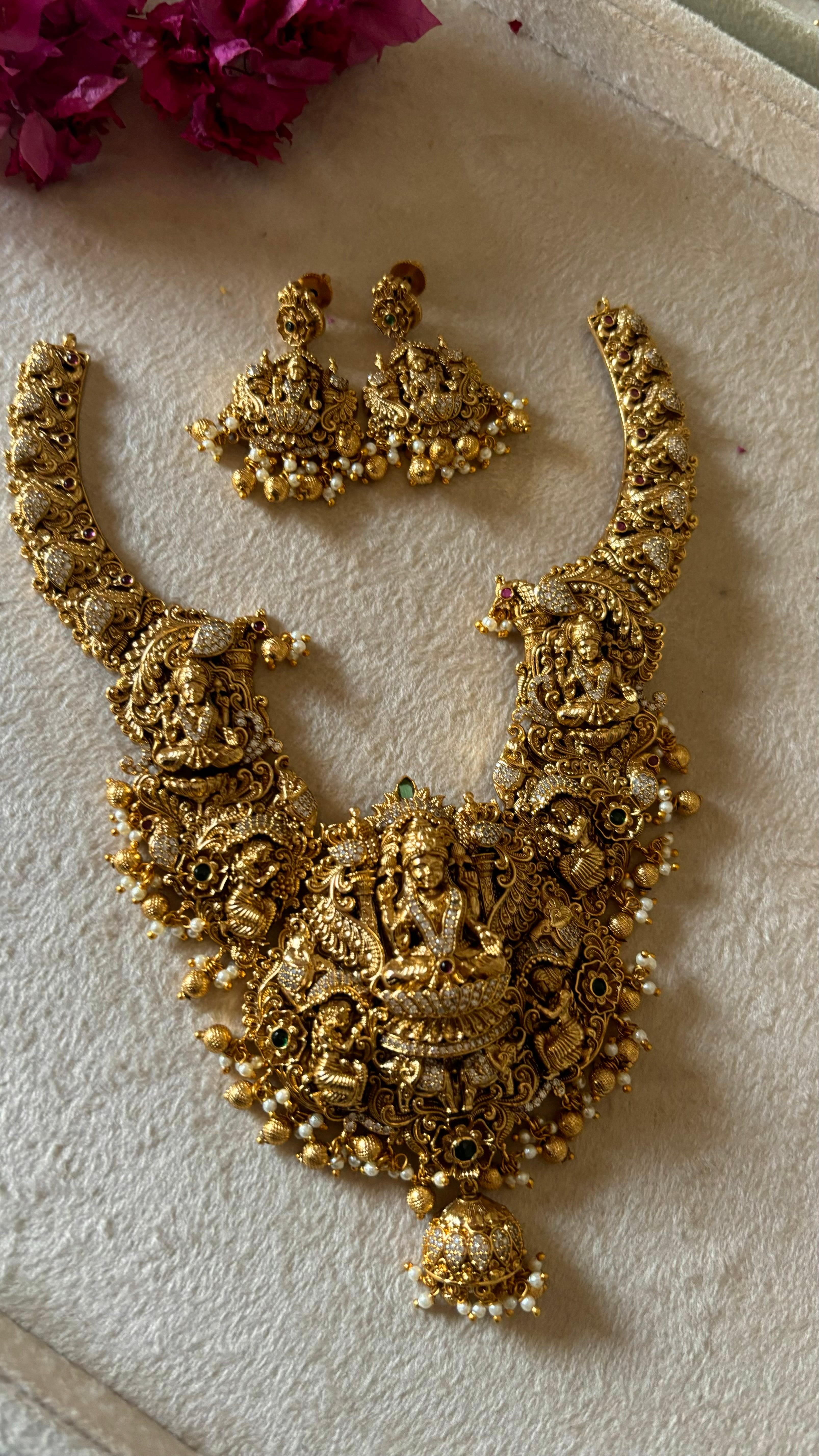 Temple jewellery with earrings