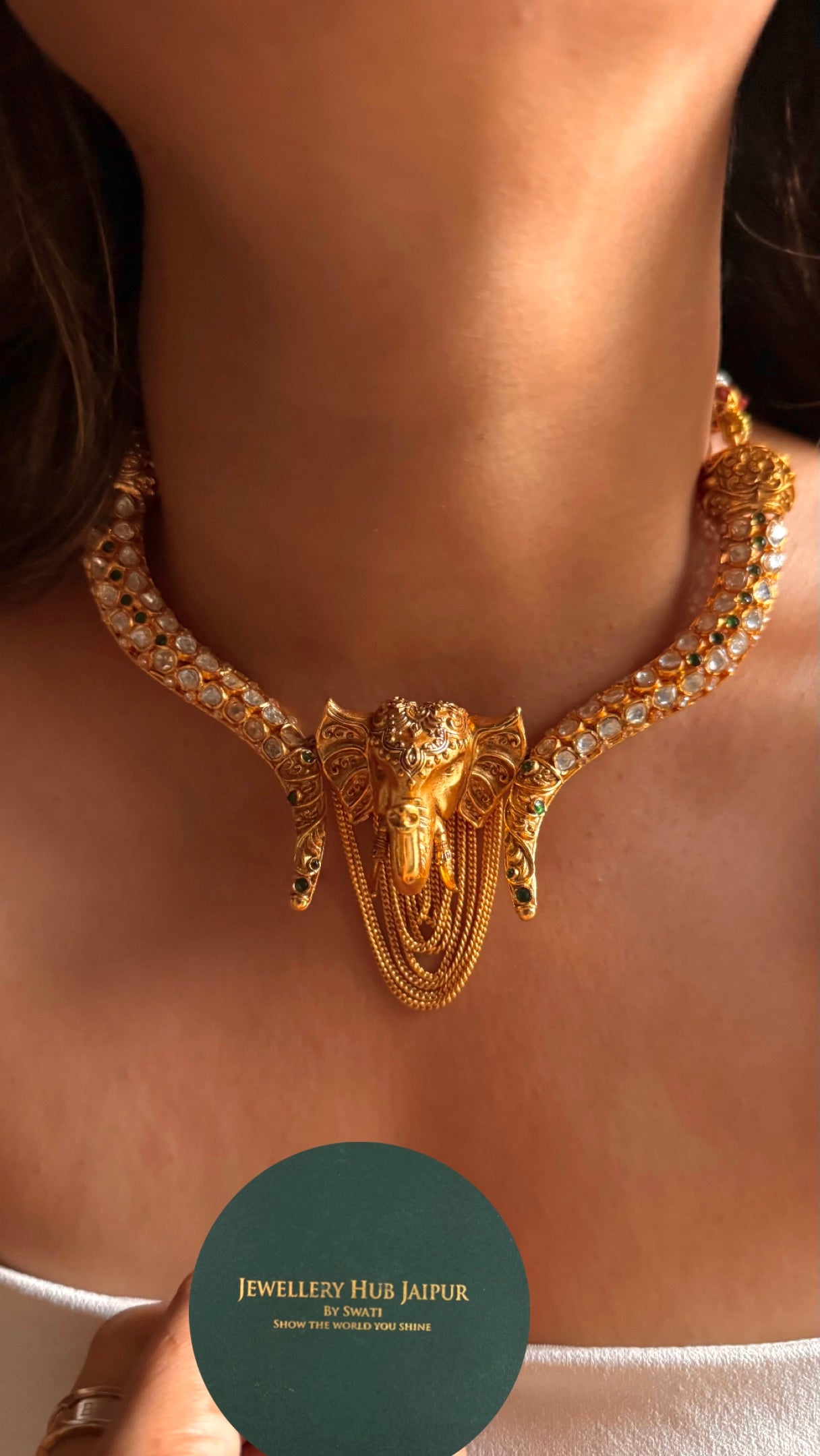 Lord ganesha nakashi gold vintage Necklace