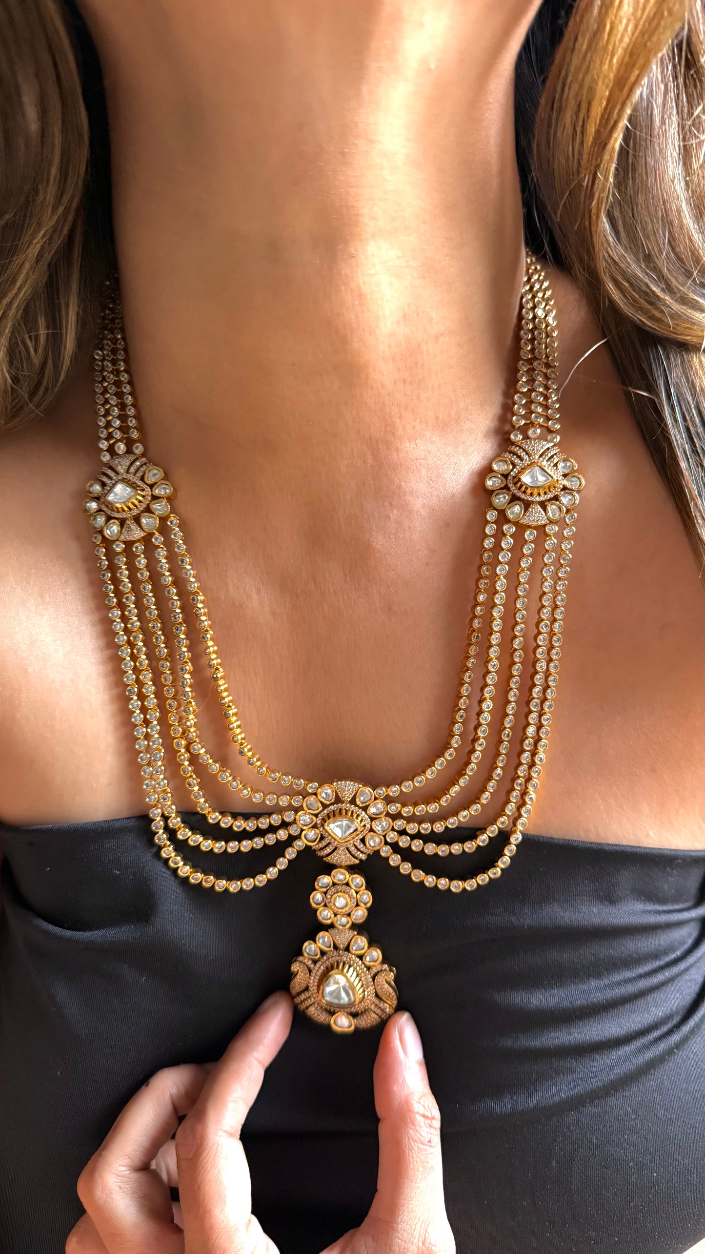 Royal polki heritage necklace
