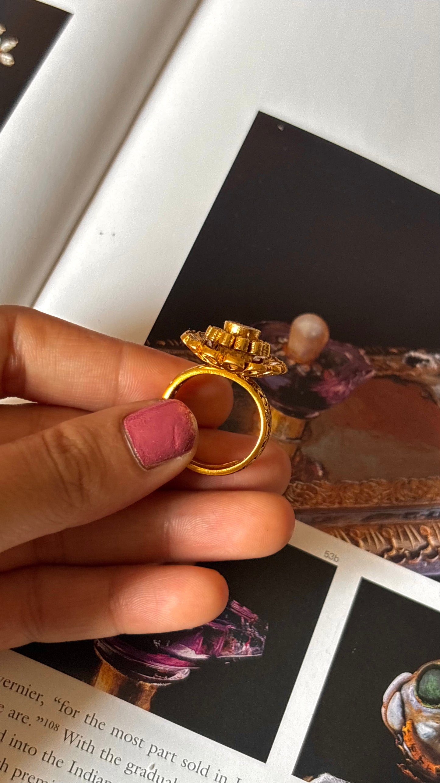 Real moissanite floral ring