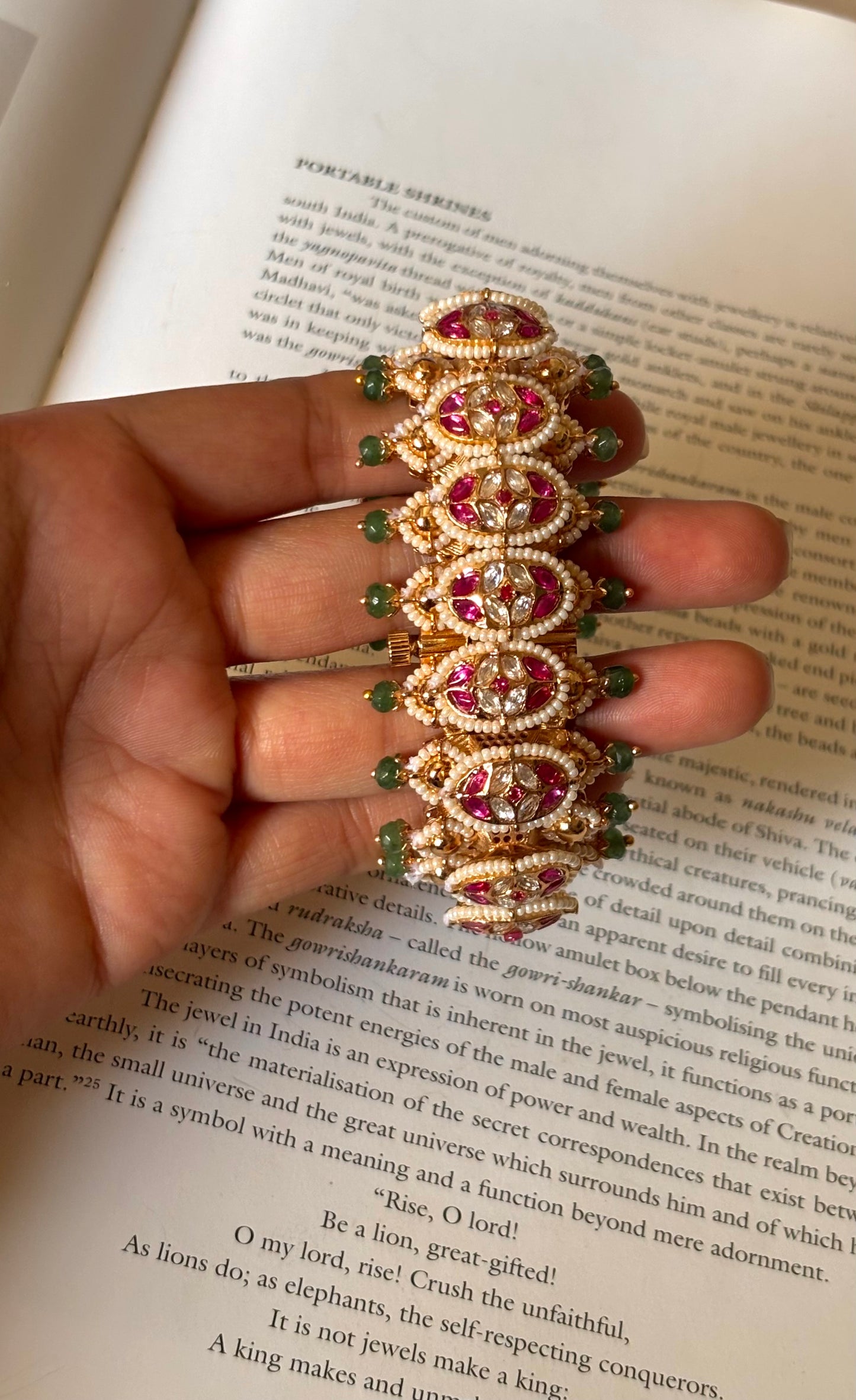 Ruby emerald flexible pacheli bracelet ( single )made on order only