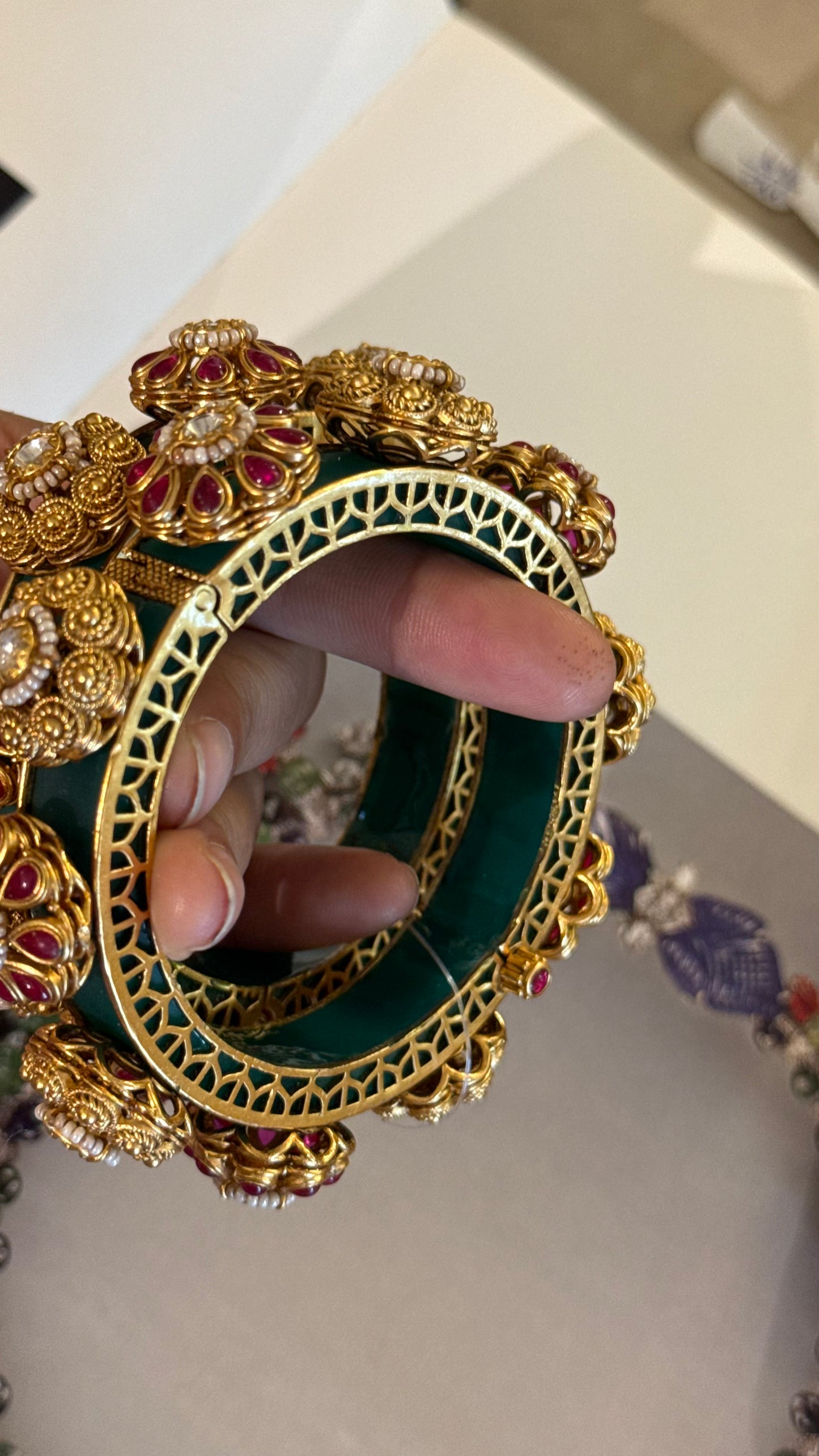 Emerald & Ruby Royal Heritage bangles
