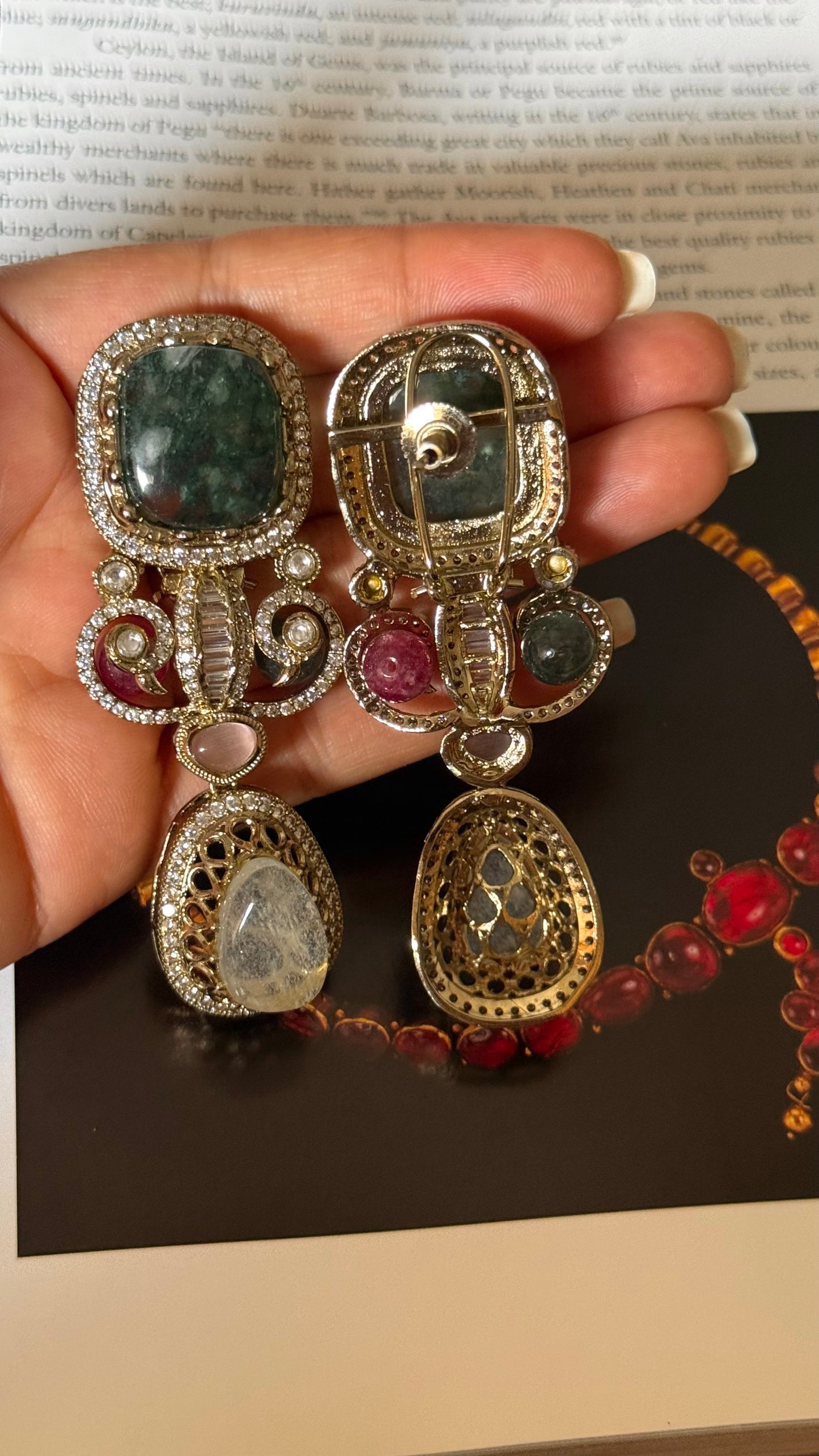 Sabhyasachi inspired heritage panna necklace