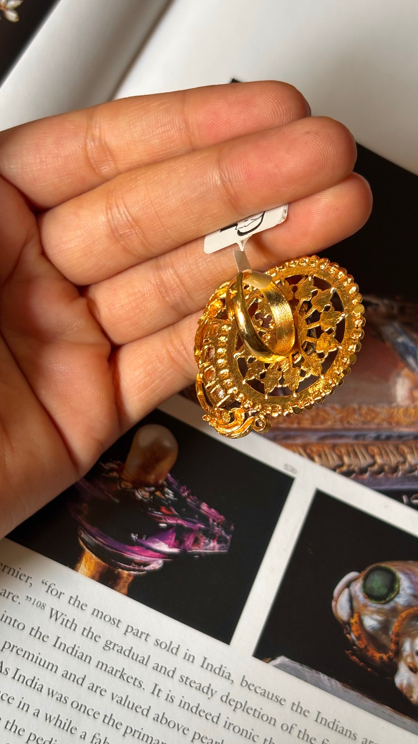 Rani pink gaj heritage ring