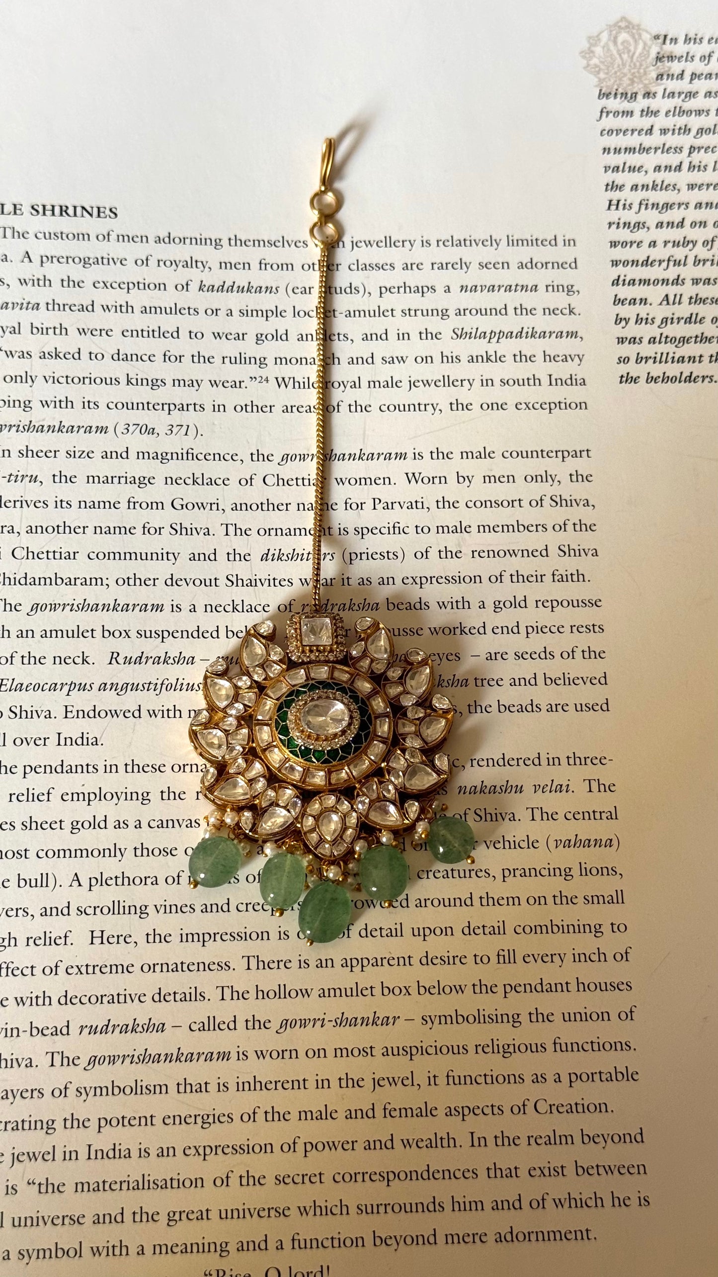 Emerald polki nakashi Maangtika