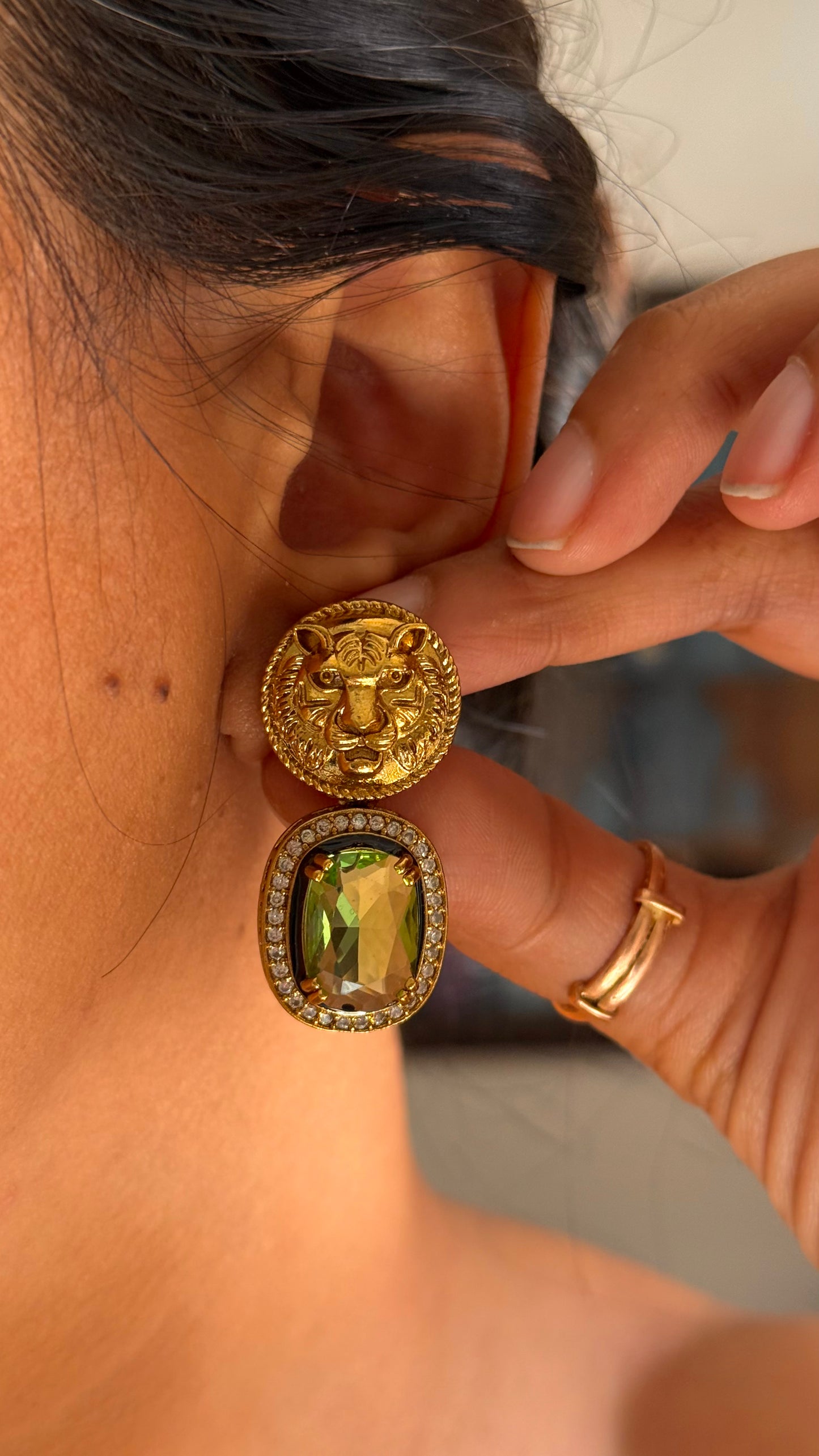 Sabyasachi inspired light mint danglers