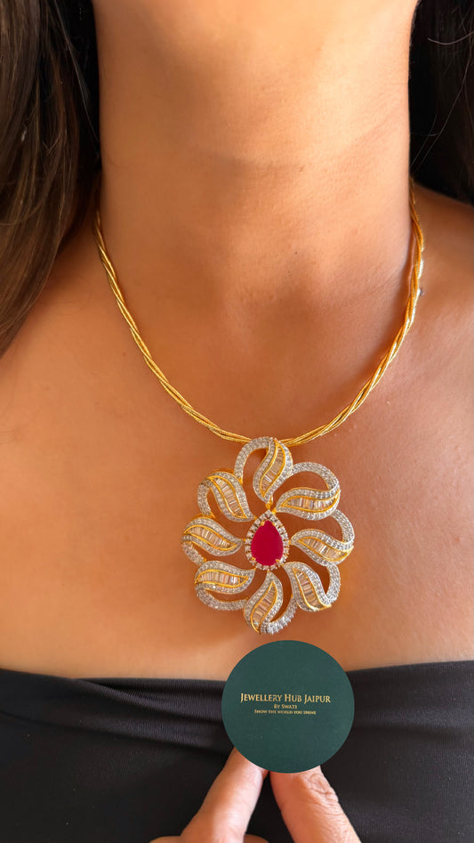 Rubina designer diamond pendant set