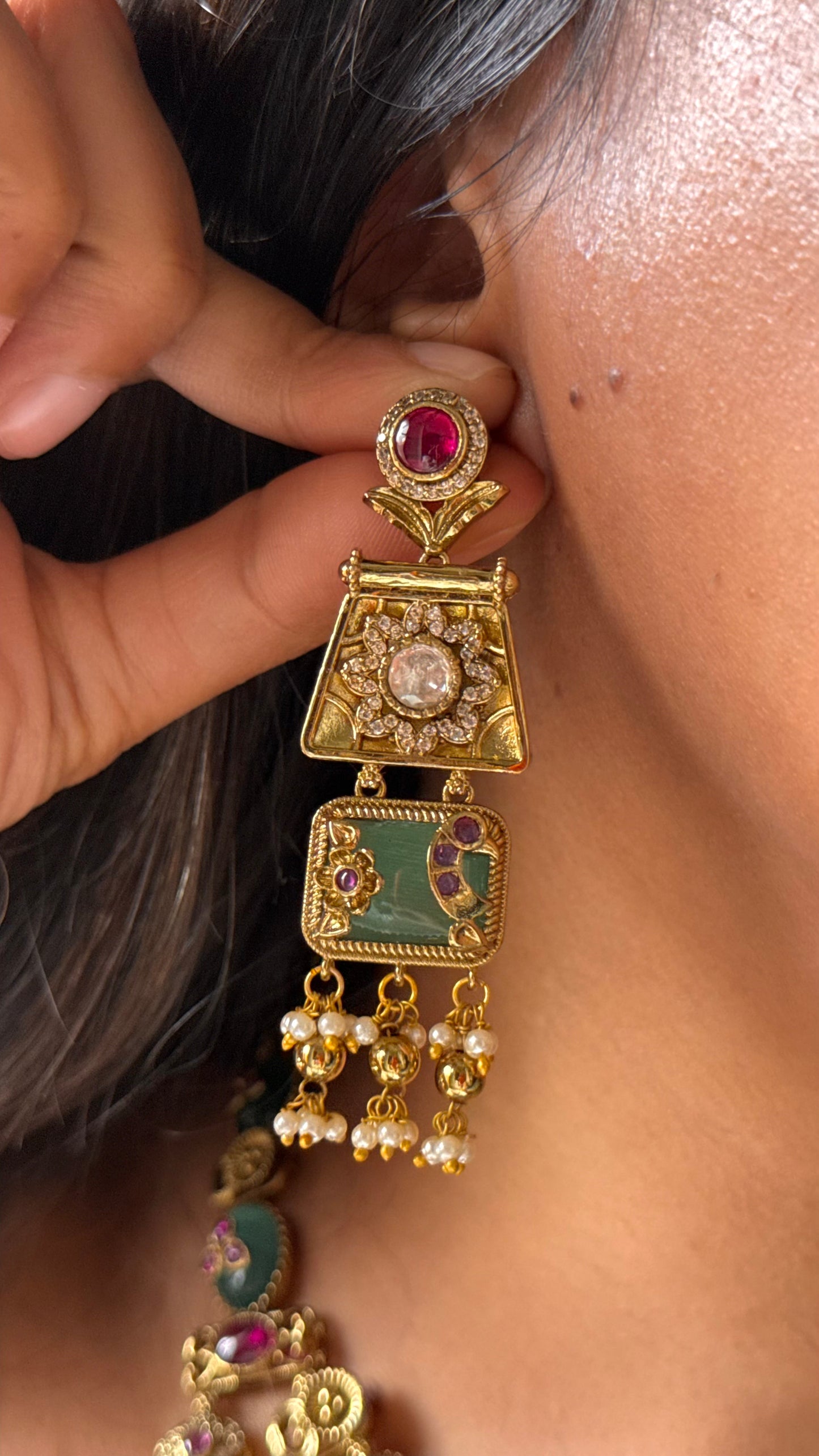 Goddess Laxmi temple necklace